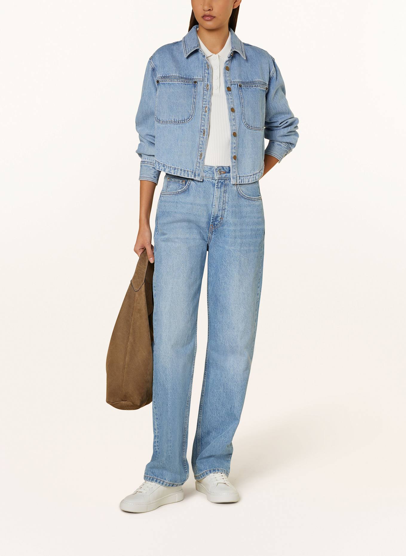 REPEAT Krótka kurtka jeansowa: JASNONIEBIESKI