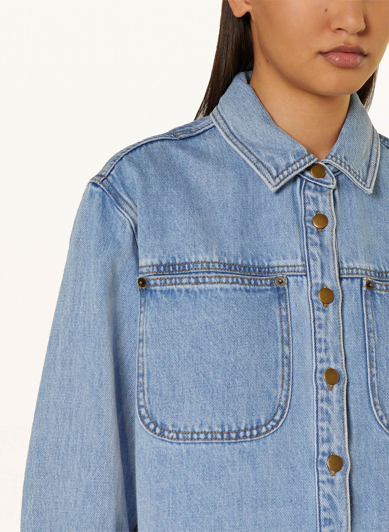 REPEAT Krótka kurtka jeansowa: JASNONIEBIESKI