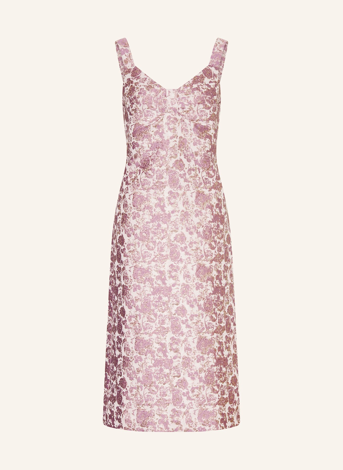 BAUM UND PFERDGARTEN Jacquard-Kleid AMNEH mit Glitzergarn: WEISS / HELLLILA / GOLD