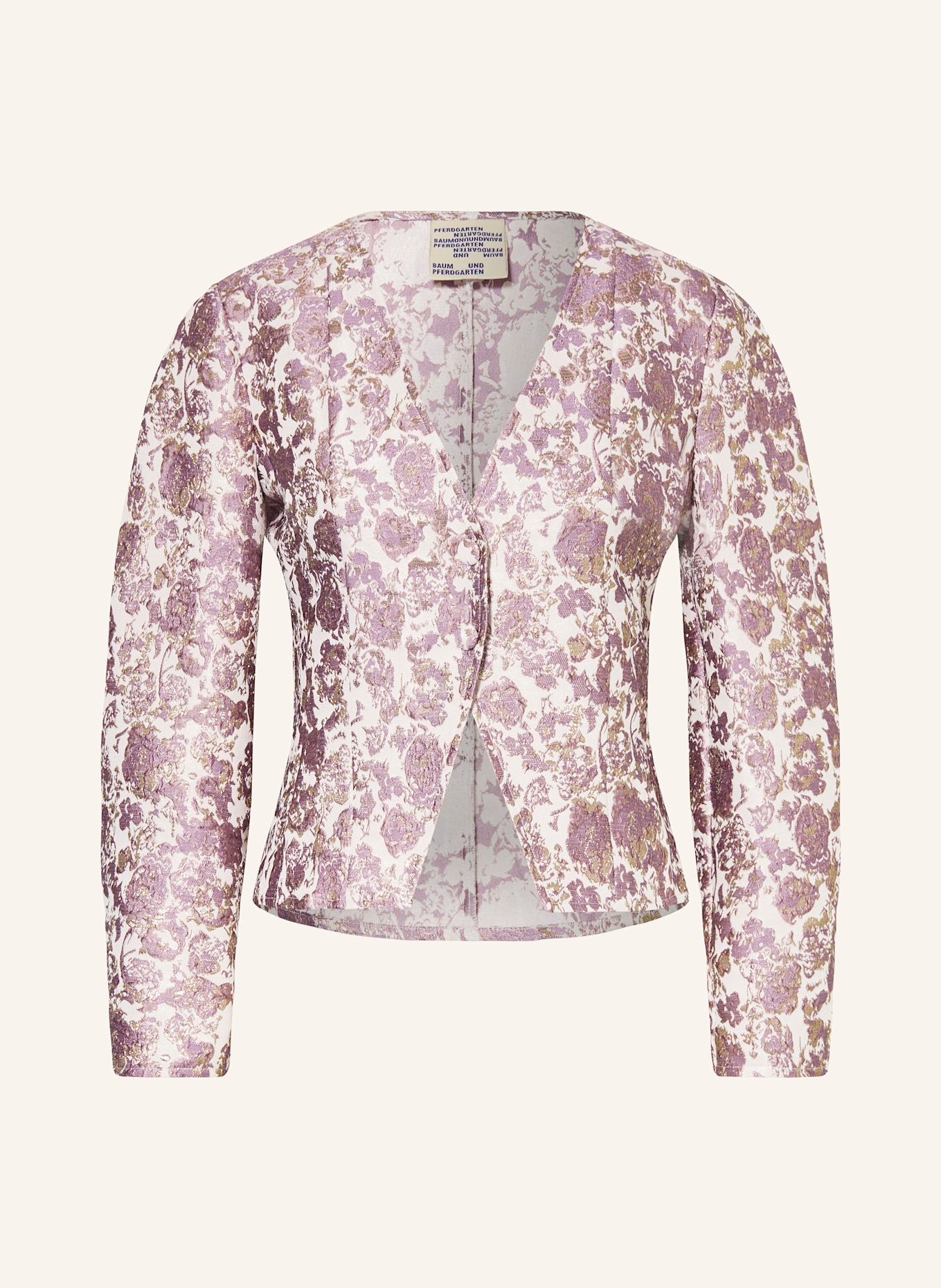 BAUM UND PFERDGARTEN Jacke MILLIE mit Glitzergarn: WEISS / HELLLILA / GOLD