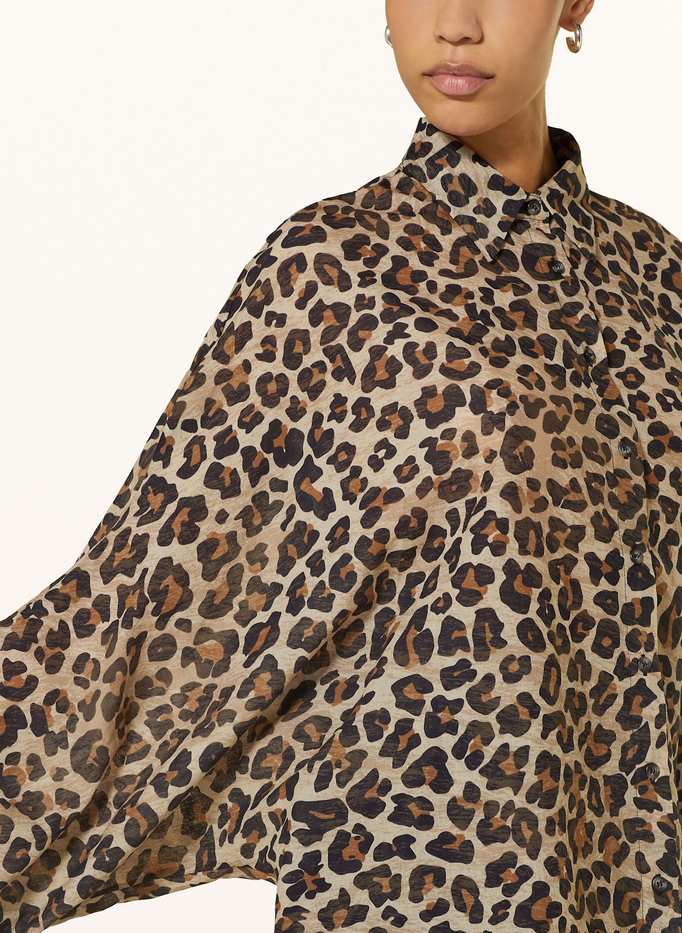 SoSUE Shirt blouse ANTONIA in cream/ black/ light brown