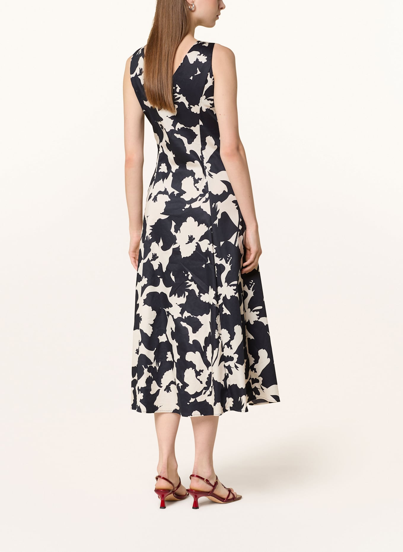 comma Kleid: DUNKELBLAU/ WEISS