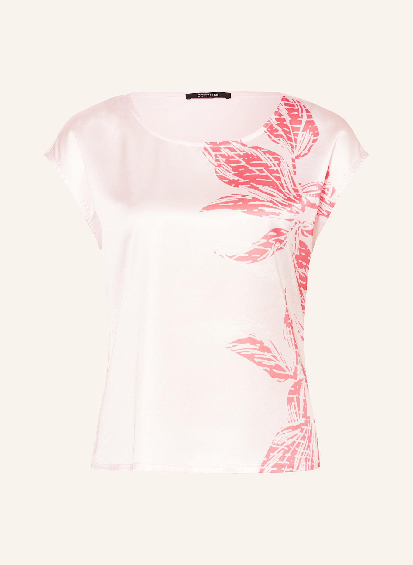 comma Blusenshirt im Materialmix: HELLLILA/ PINK