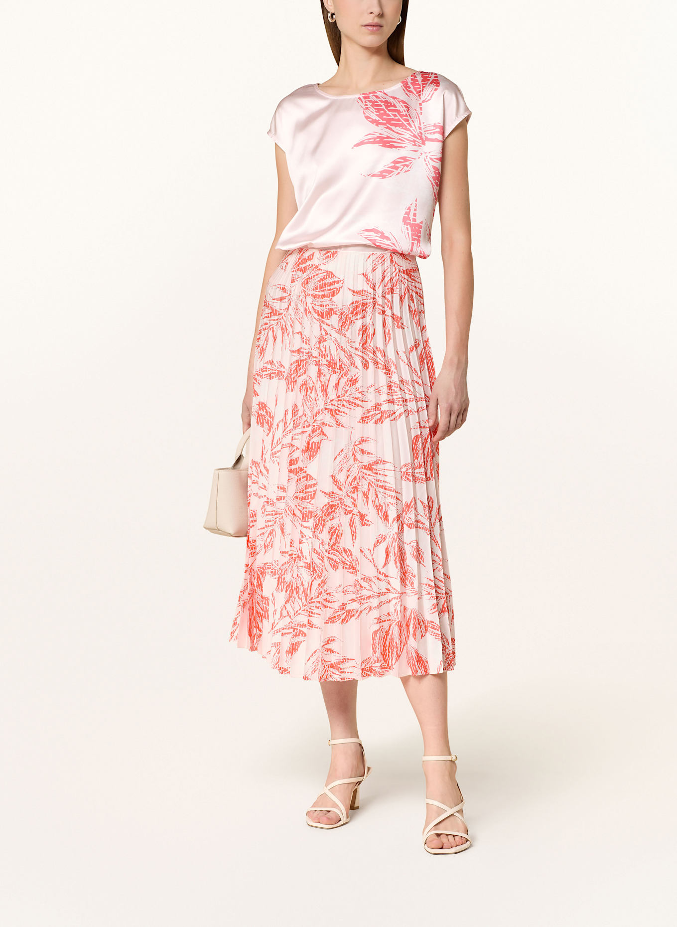 comma Blusenshirt im Materialmix: HELLLILA/ PINK