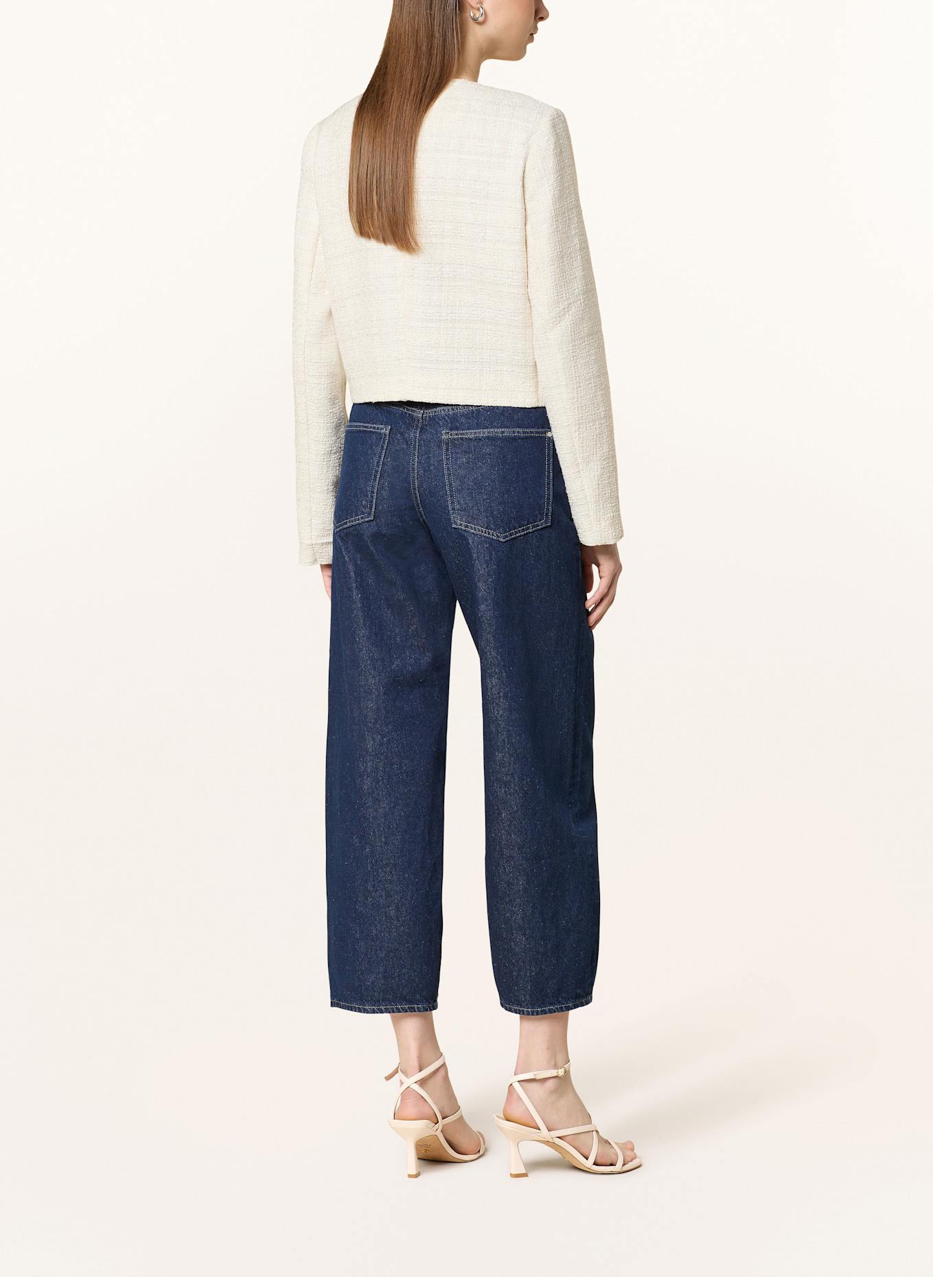 comma Tweed jacket with glitter thread: ECRU