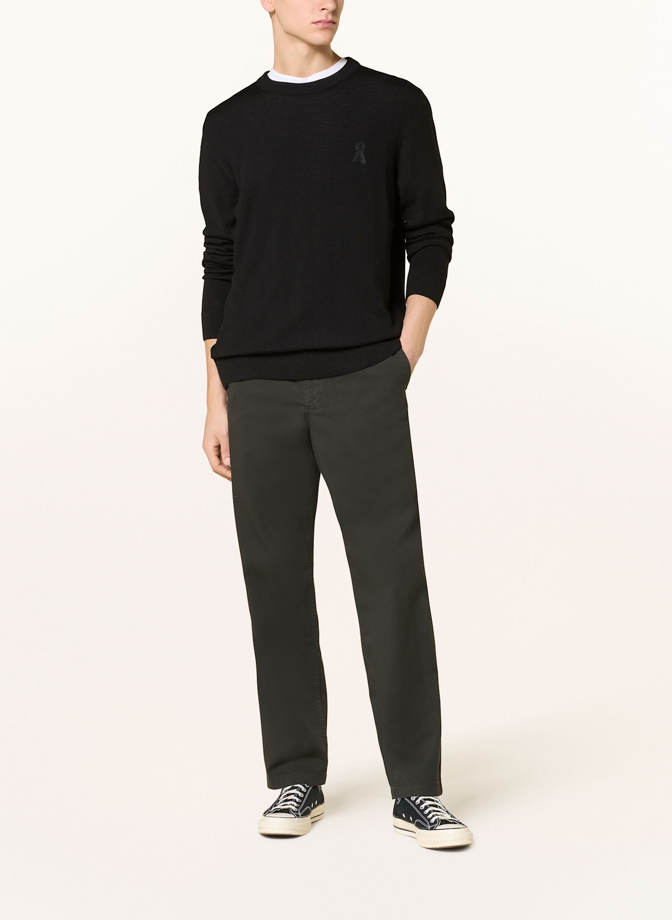 ARMEDANGELS Pullover KREWAA: SCHWARZ