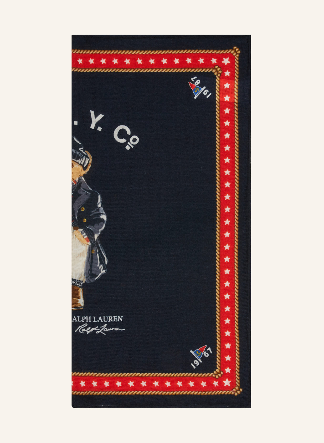 POLO RALPH LAUREN Tuch: DUNKELBLAU / ROT