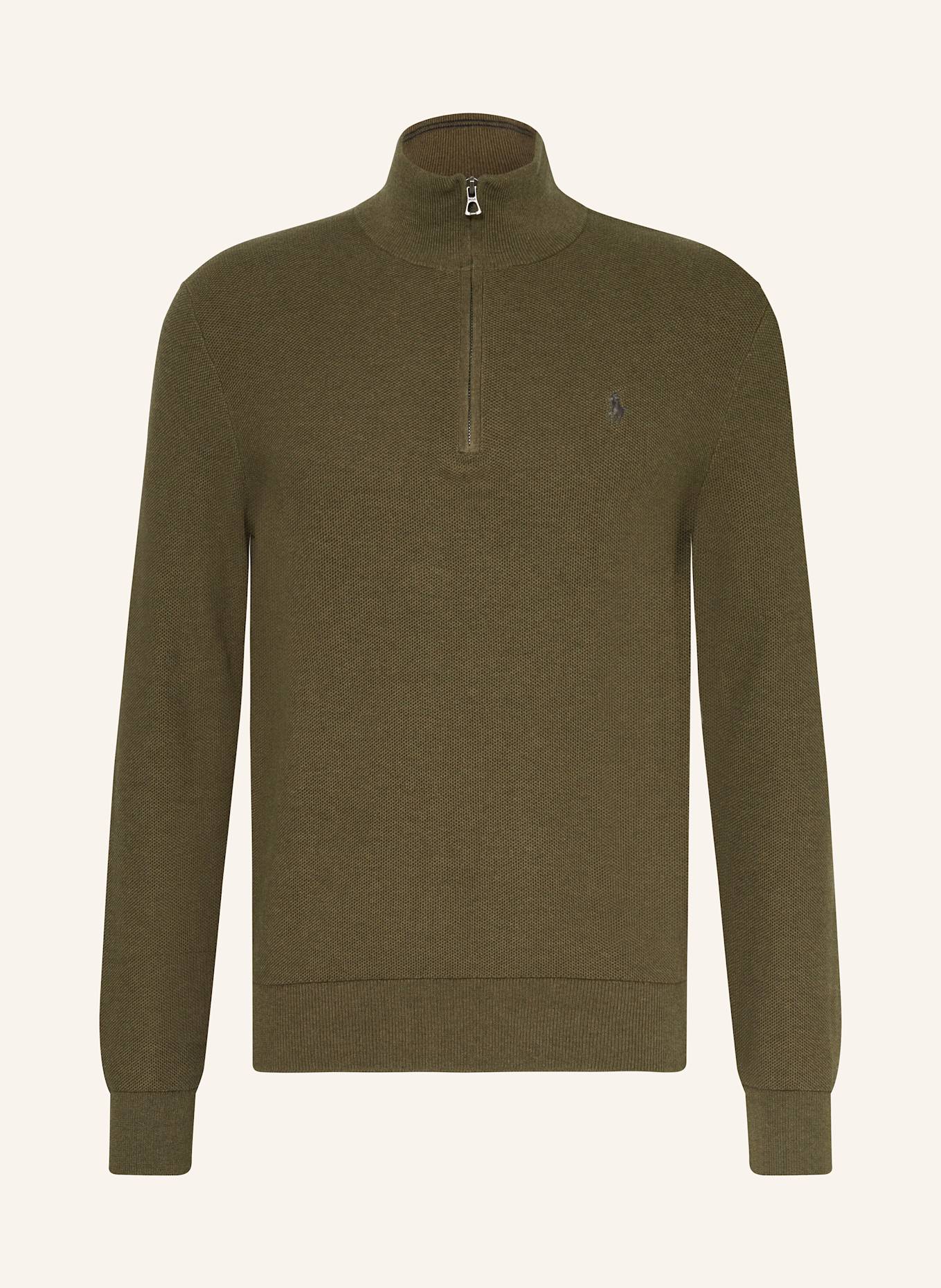 POLO RALPH LAUREN Sweter typu troyer: OLIWKOWY