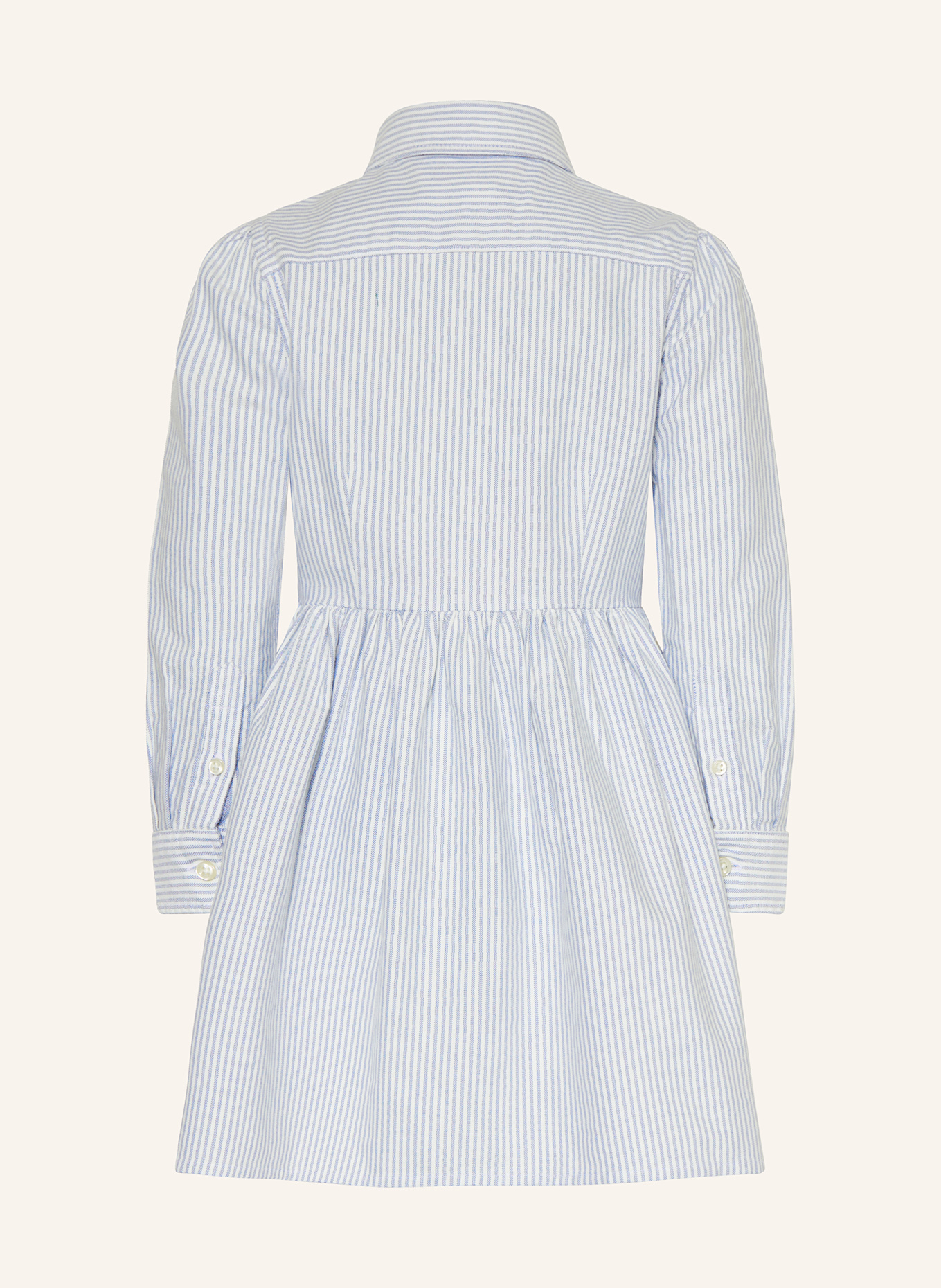 POLO RALPH LAUREN Hemdblusenkleid: WEISS/ HELLBLAU