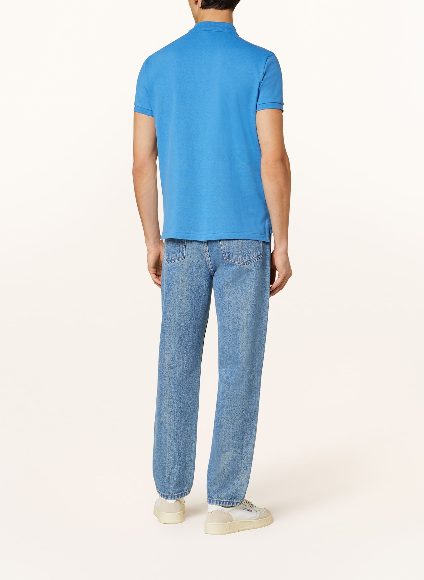 POLO RALPH LAUREN Polokošile z piké Custom Slim Fit: MODRÁ