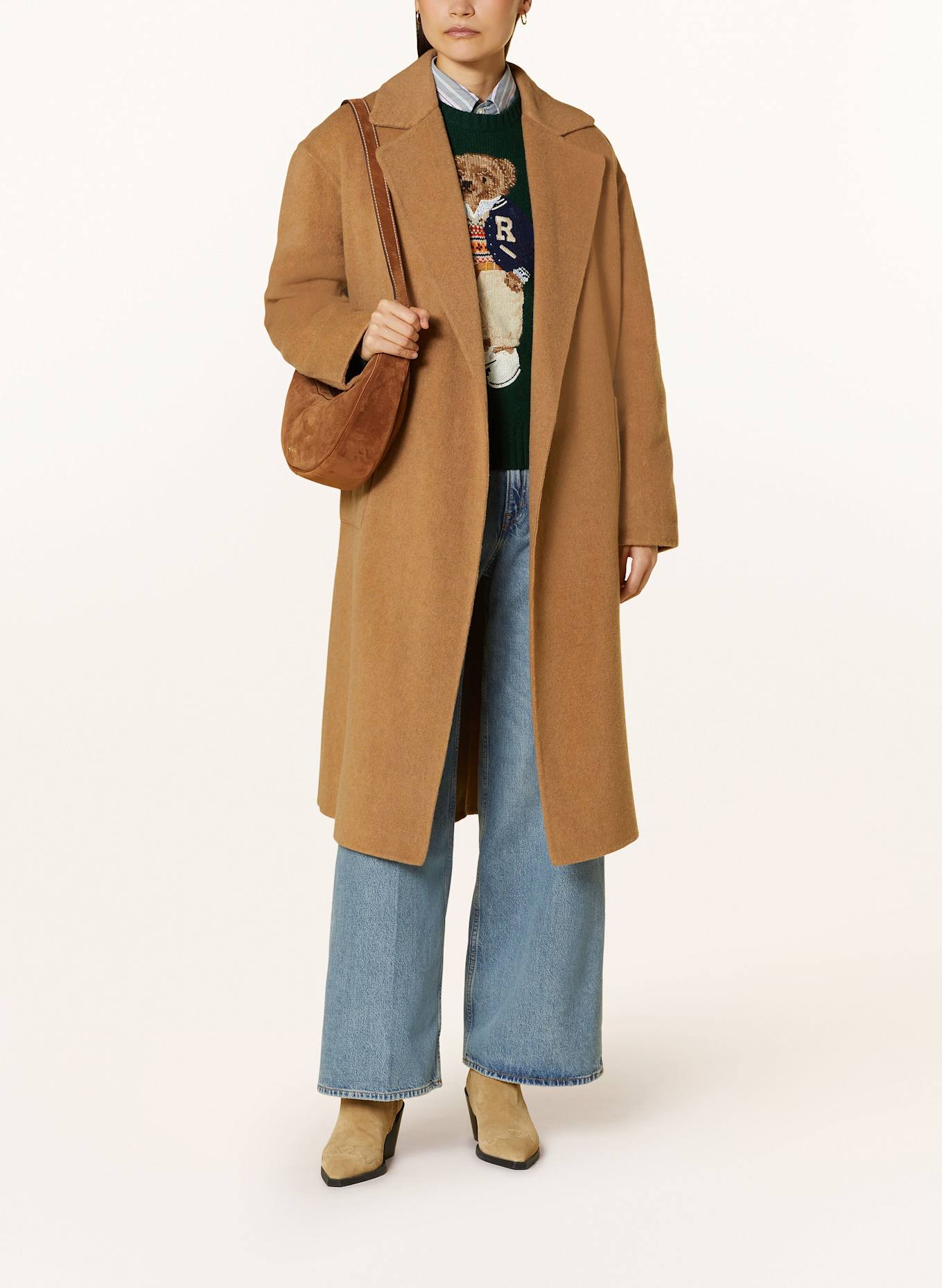 POLO RALPH LAUREN Vlněný kabát: VELBLOUDÍ