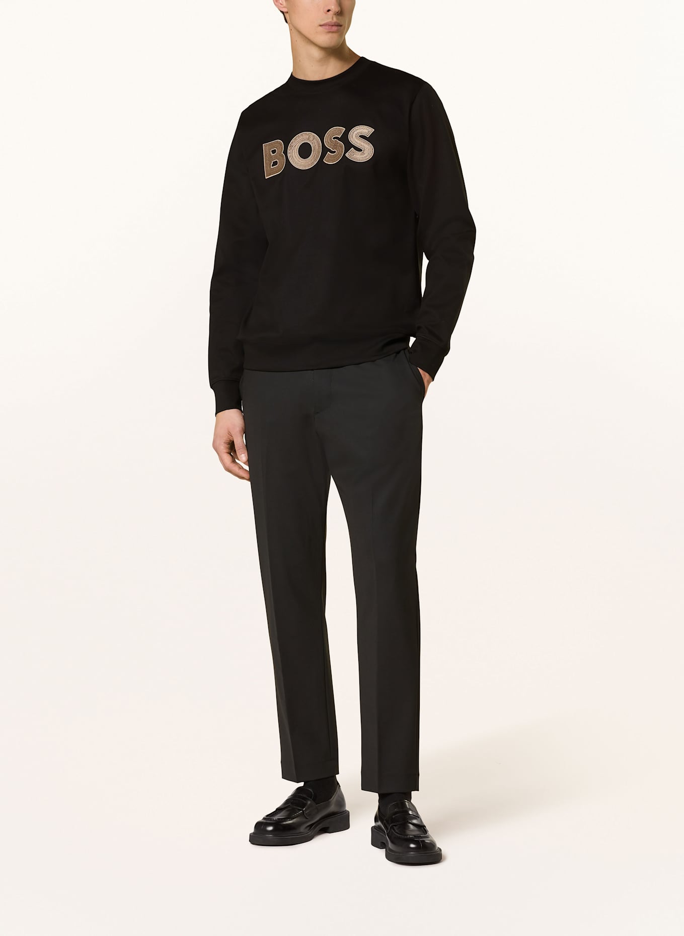 BOSS Sweatshirt SHARPE: BLACK/ BROWN
