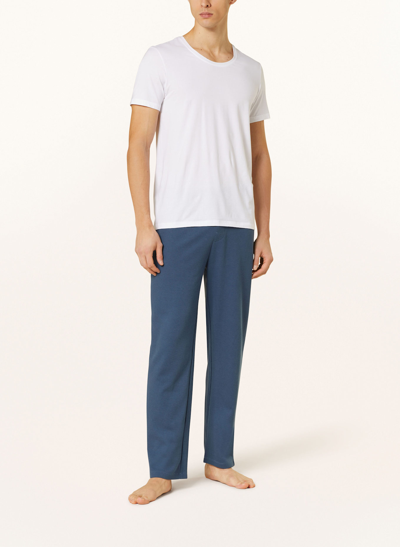 BOSS Schlafhose WAFFLE: DUNKELBLAU