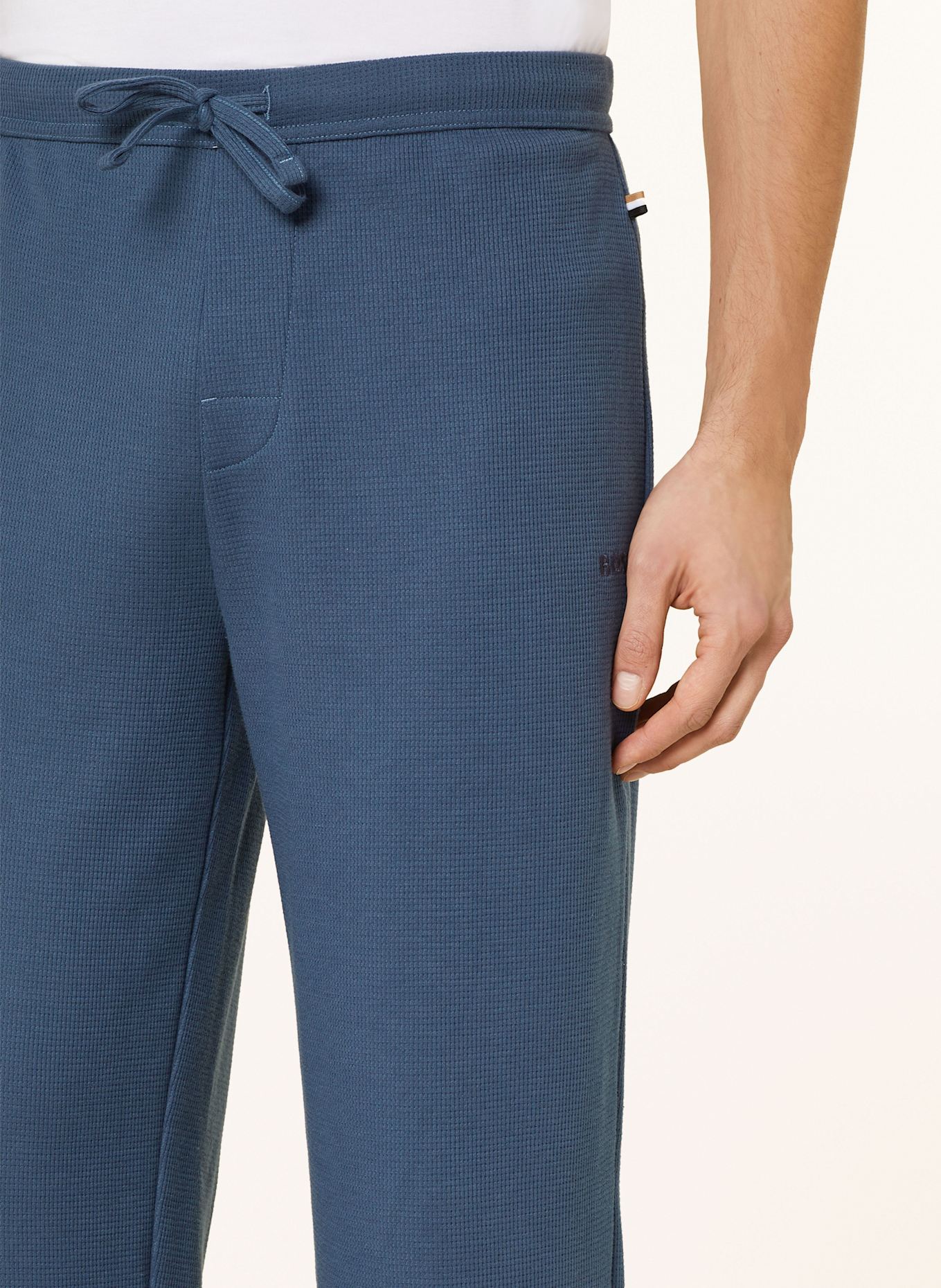 BOSS Schlafhose WAFFLE: DUNKELBLAU