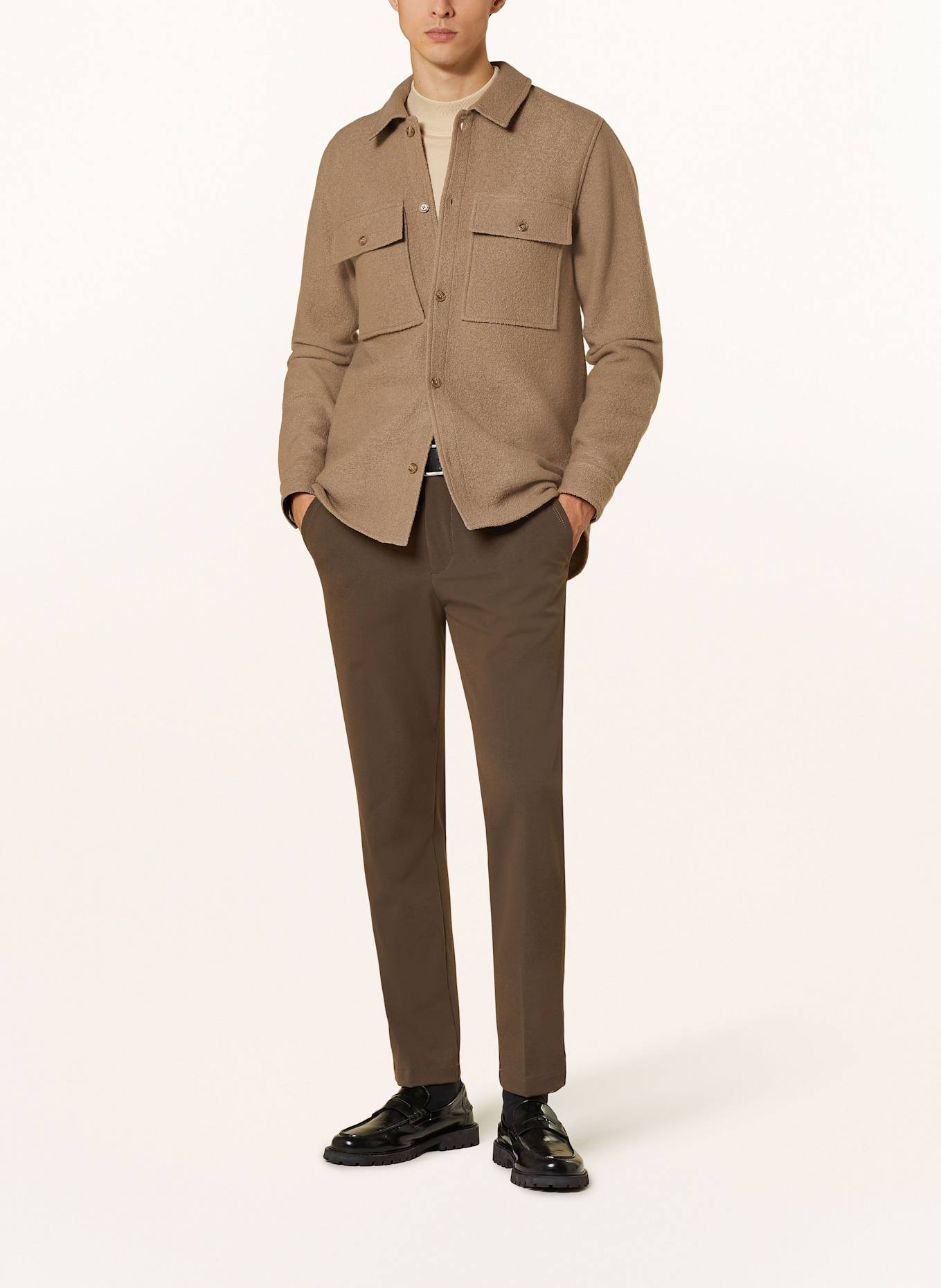 BOSS Chinosy KAITON slim fit: KHAKI