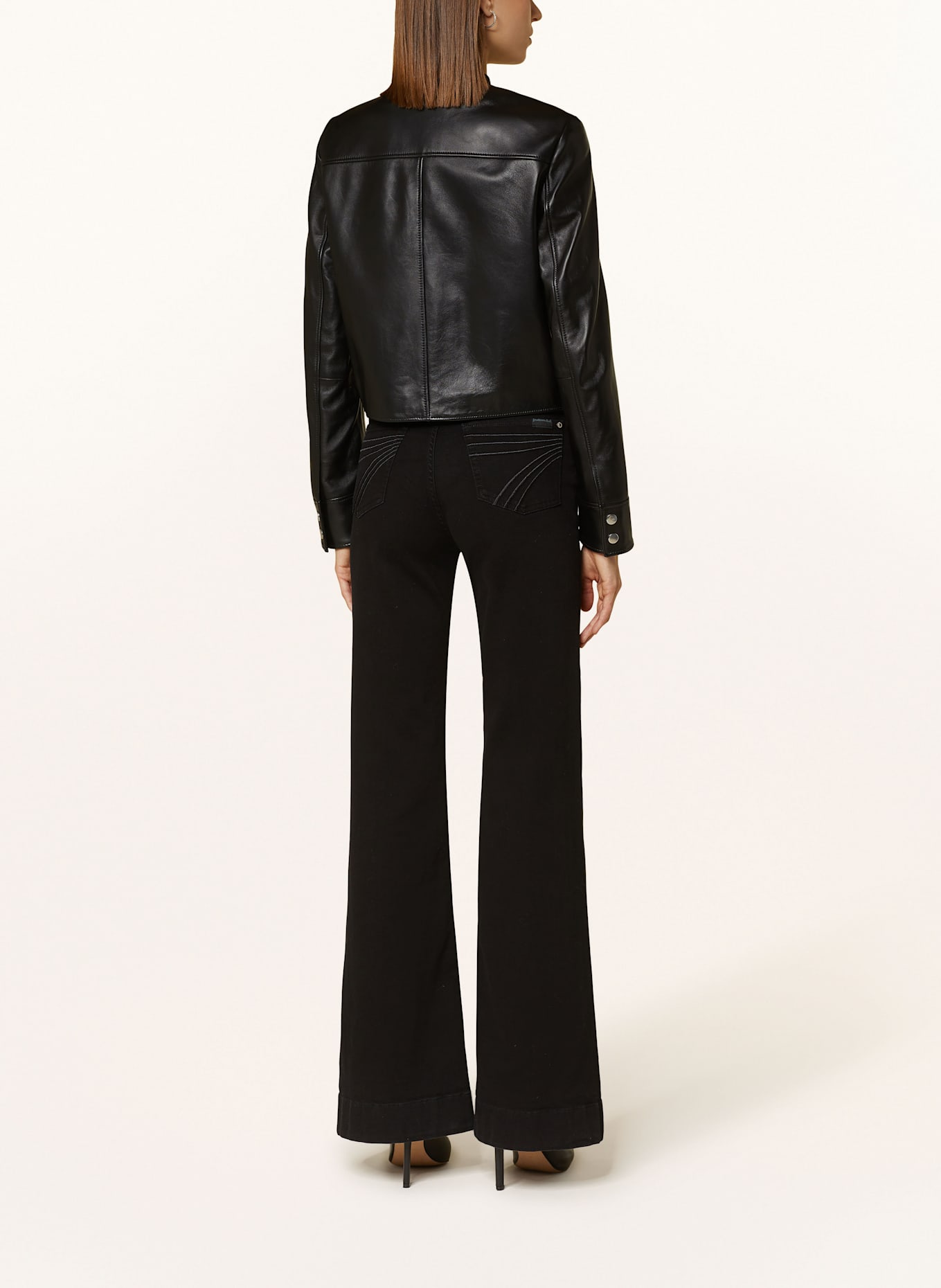 BOSS Lederjacke SADENITA: SCHWARZ
