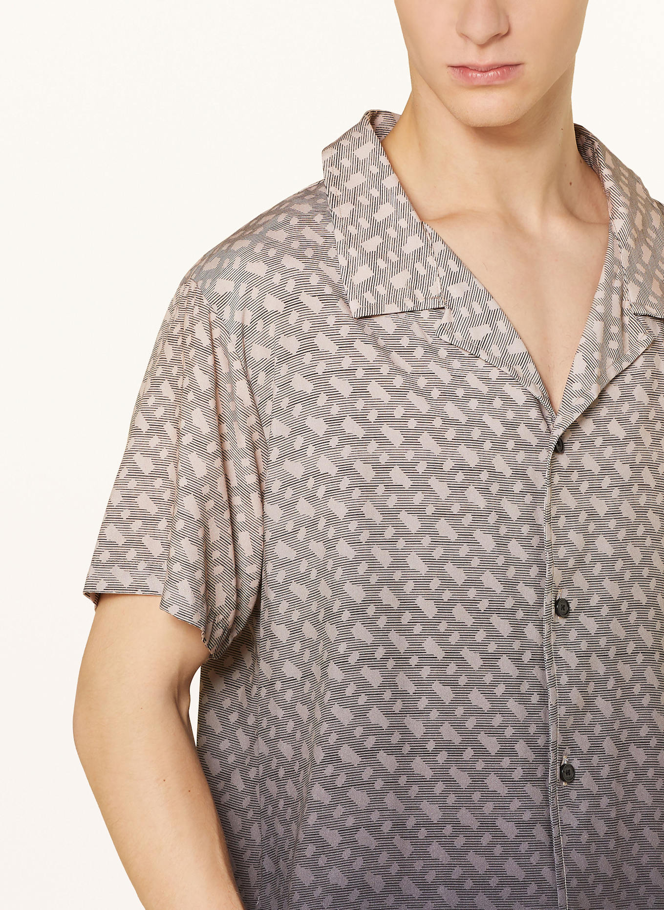 BOSS Resorthemd VALE Comfort Fit: BEIGE / TAUPE / SCHWARZ