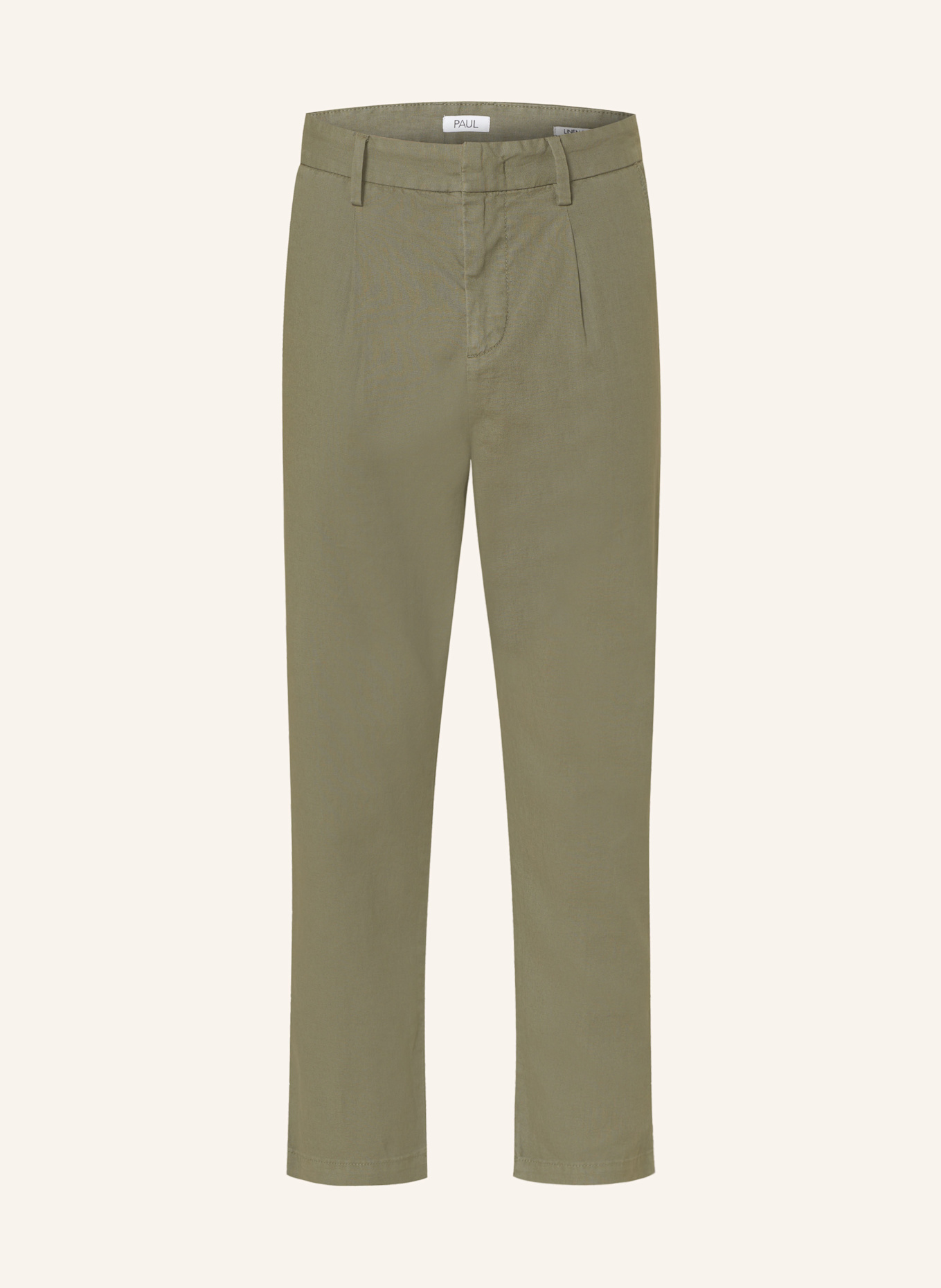 PAUL Chino mit Leinen: KHAKI