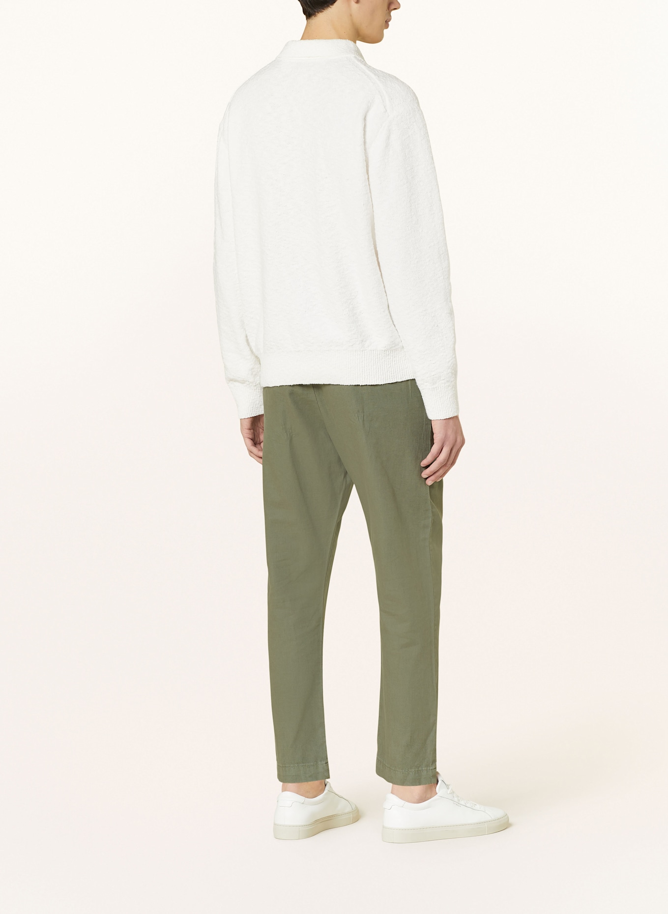 PAUL Chino mit Leinen: KHAKI