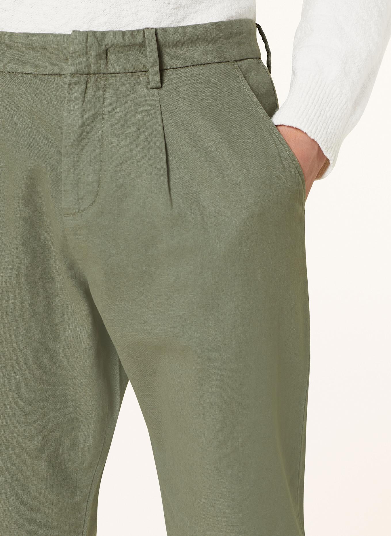 PAUL Chino mit Leinen: KHAKI