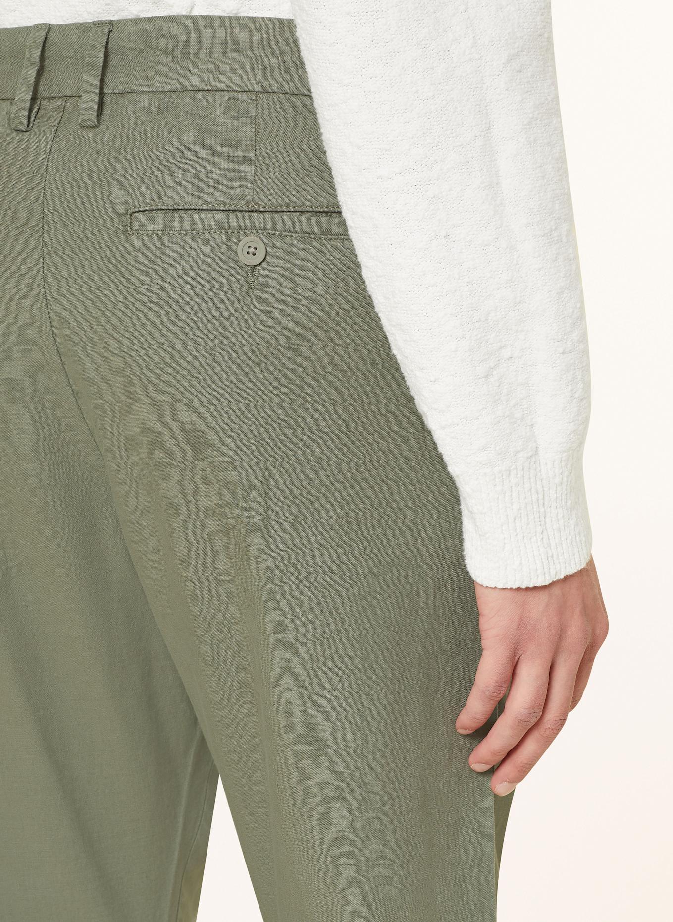 PAUL Chino mit Leinen: KHAKI