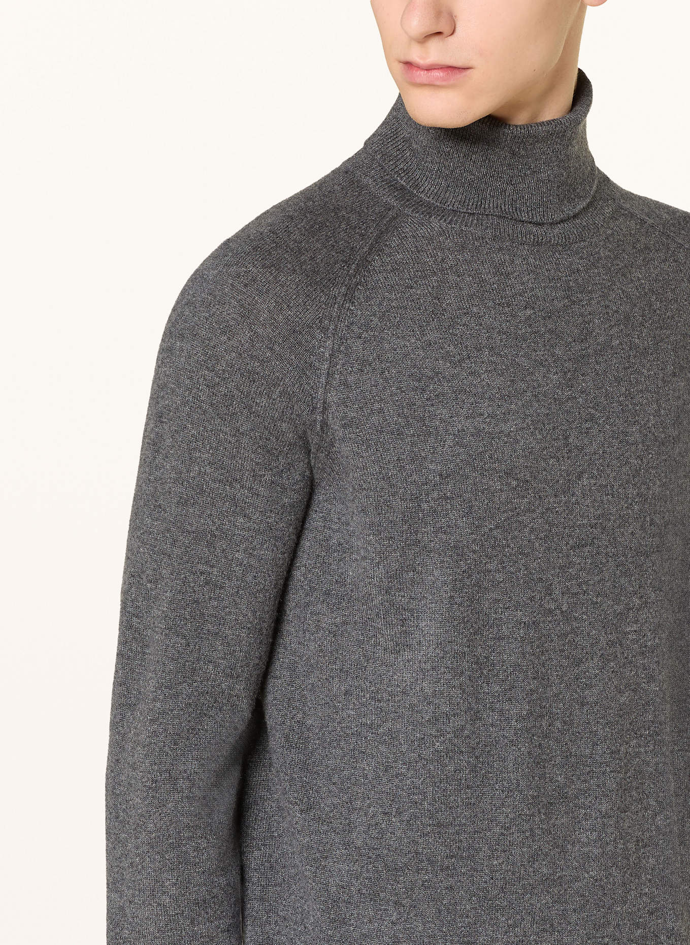 PAUL Rollkragenpullover aus Cashmere: DUNKELGRAU