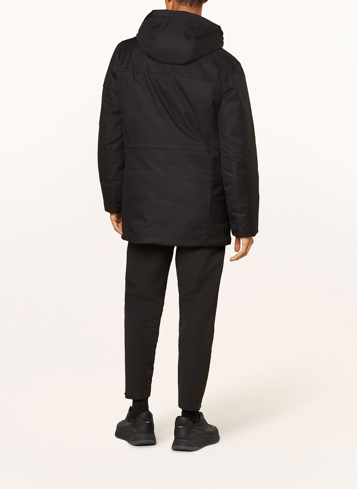 BOSS Parka TERRA: CZARNY