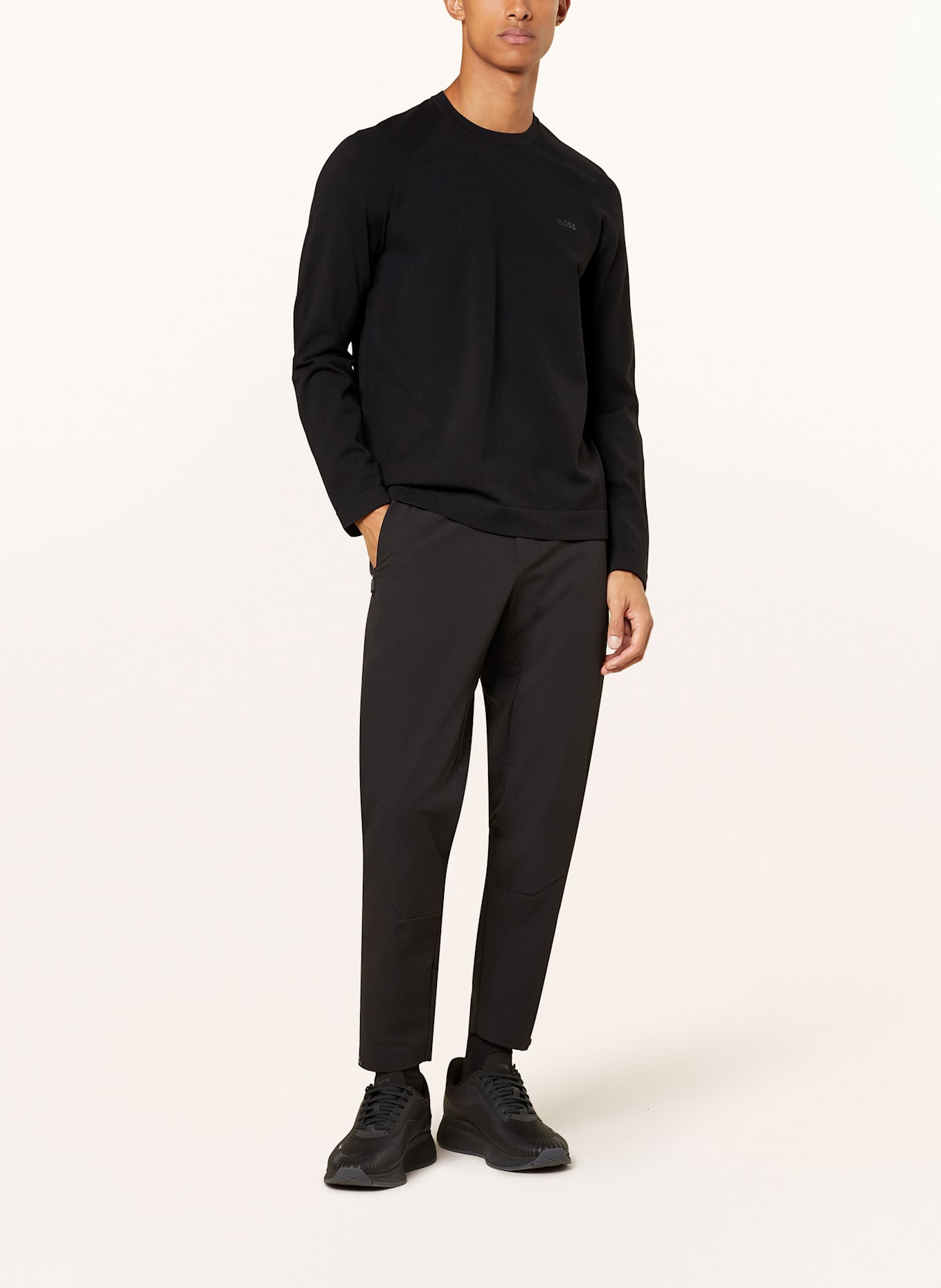 BOSS SEAMLESS TECH sweater: BLACK