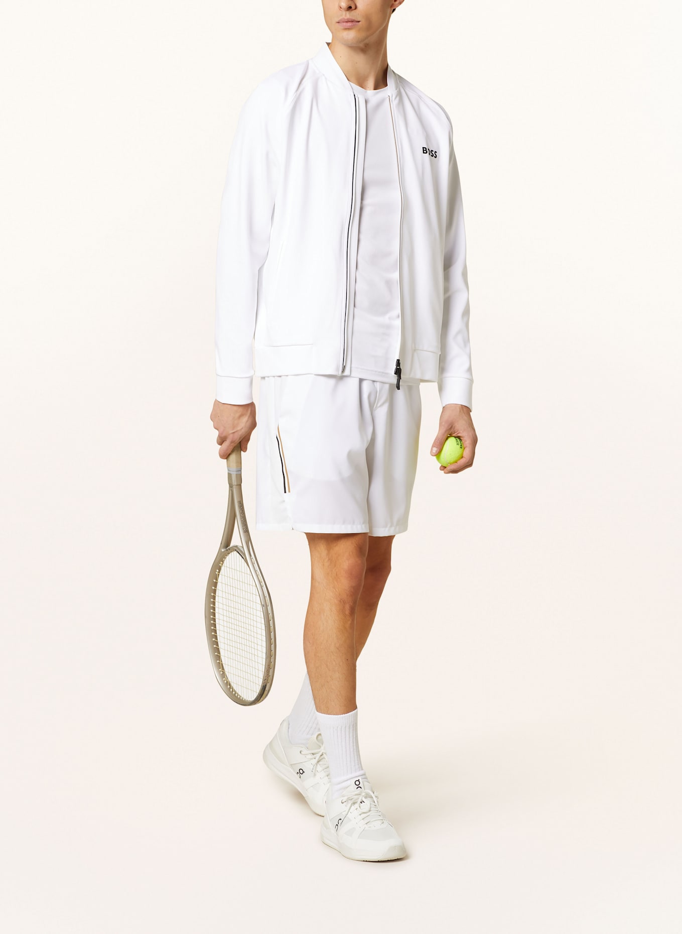 BOSS SAMOO MB sweat jacket: WHITE