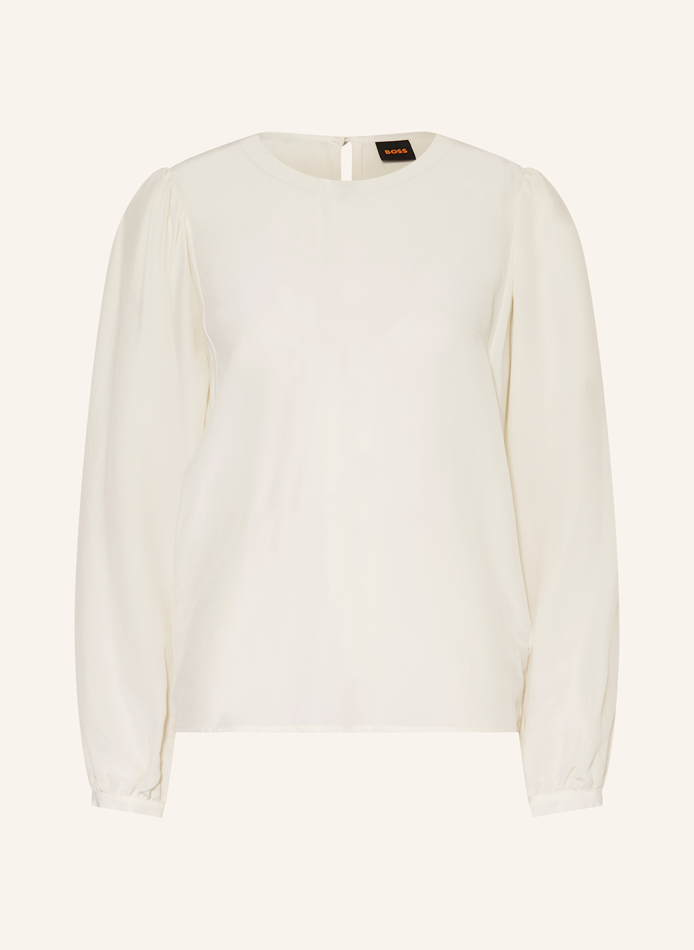 BOSS Blusenshirt IRENNE mit Seide: WEISS