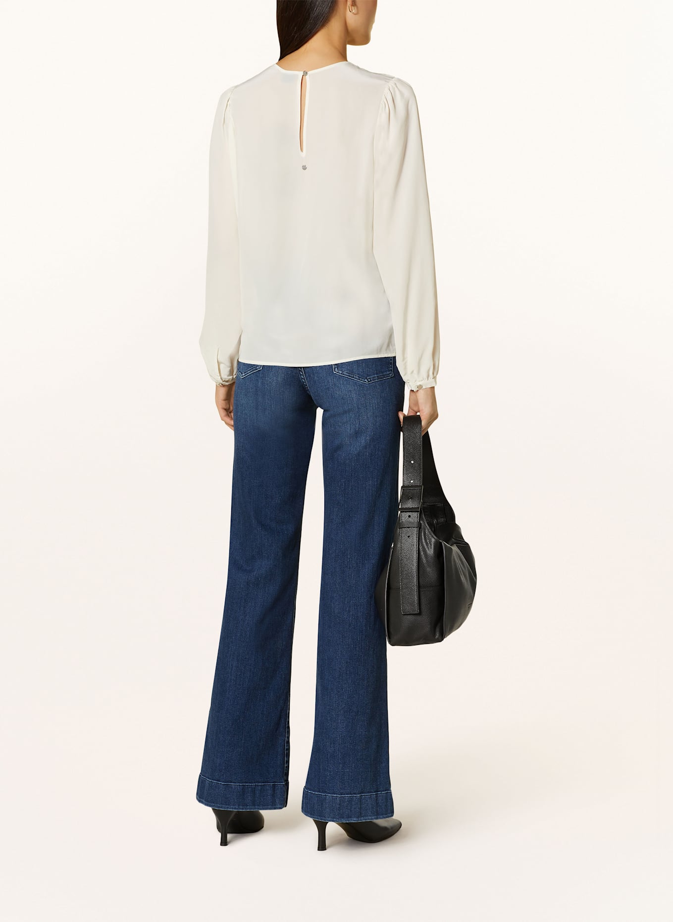 BOSS Blusenshirt IRENNE mit Seide: WEISS