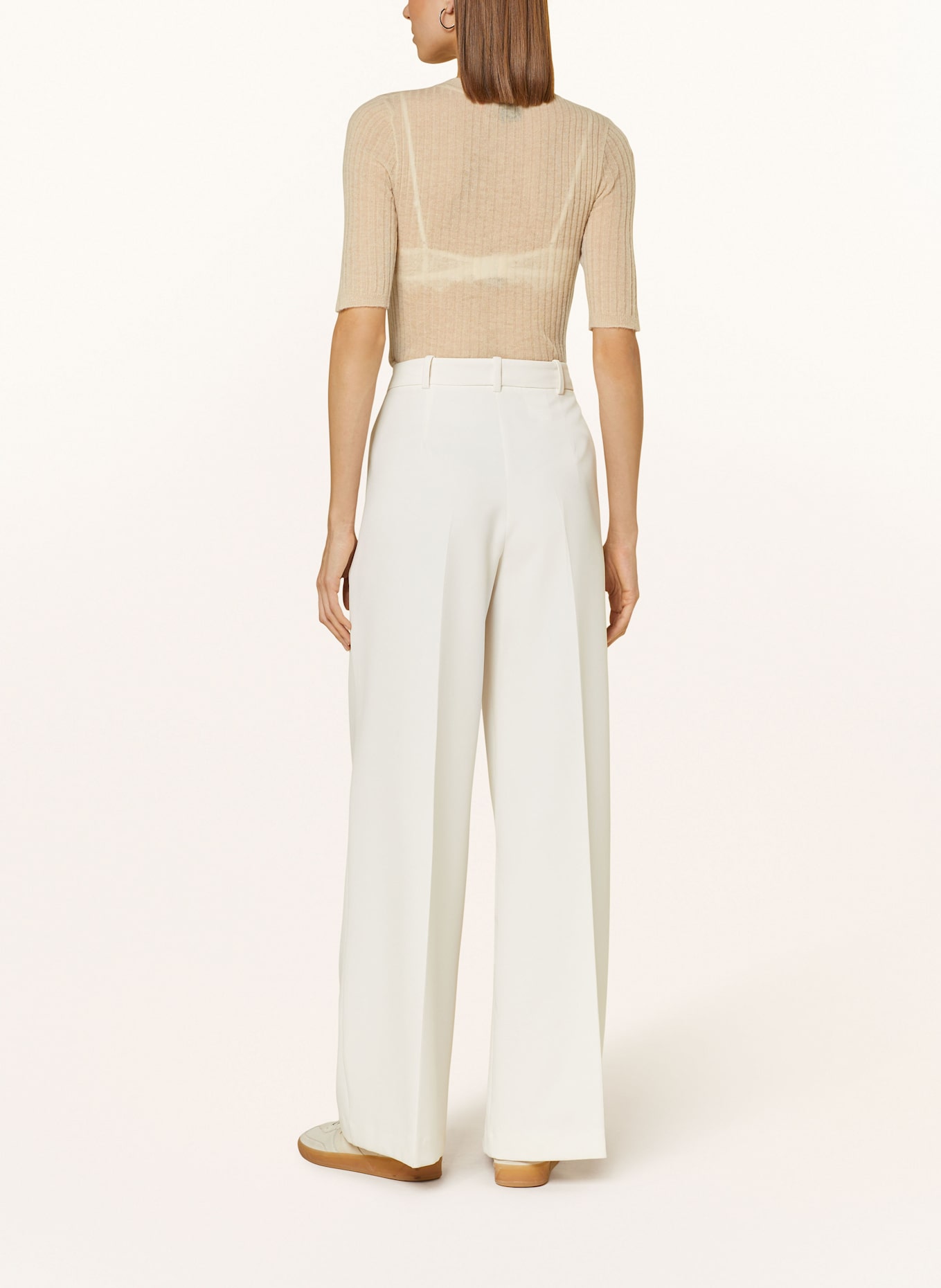 BOSS Úpletové tričko FENNINA: SVĚTLE HNĚDÁ