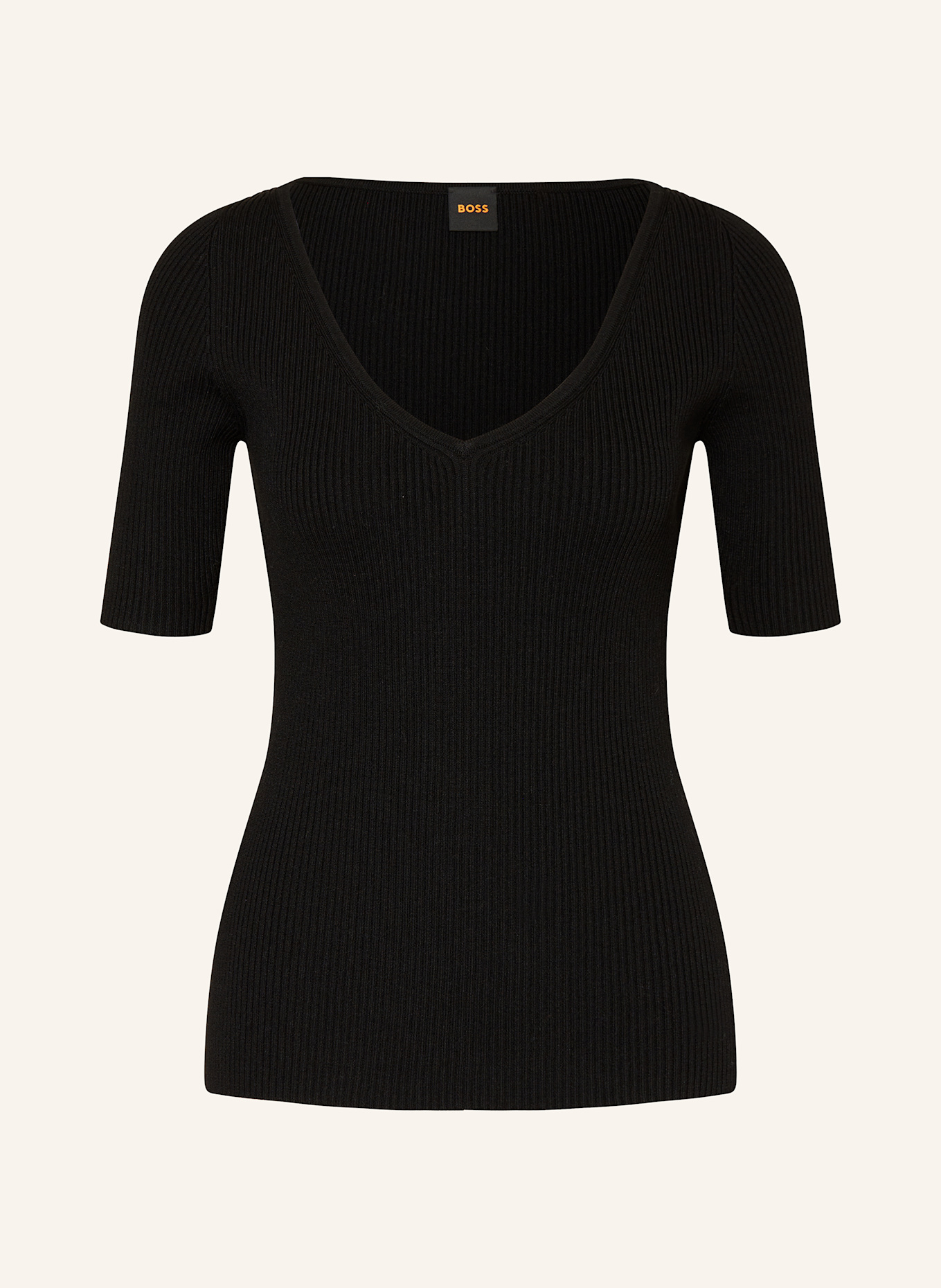 BOSS Strickshirt FARADISCO: SCHWARZ