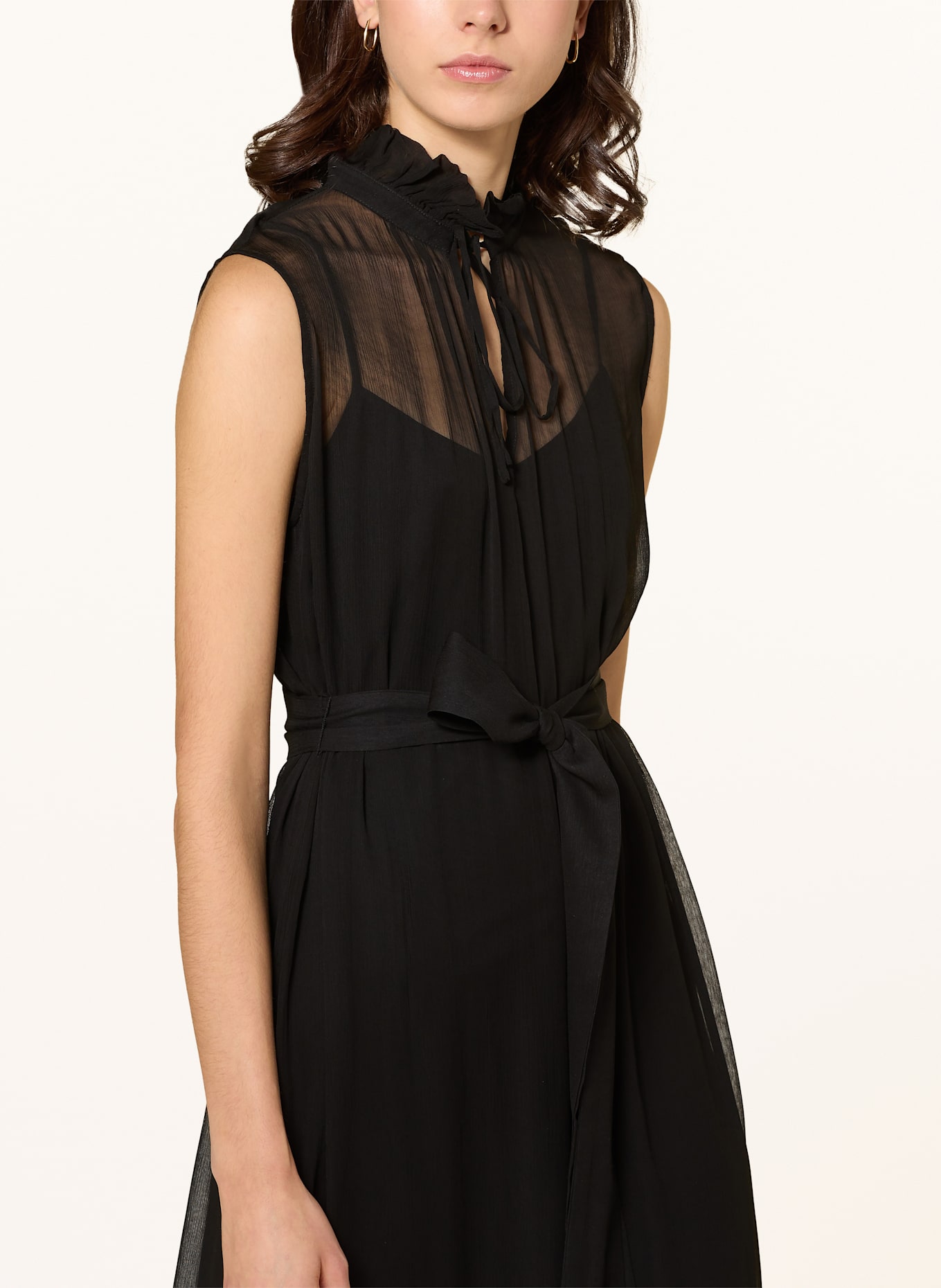MRS & HUGS Dress with ruffles: BLACK