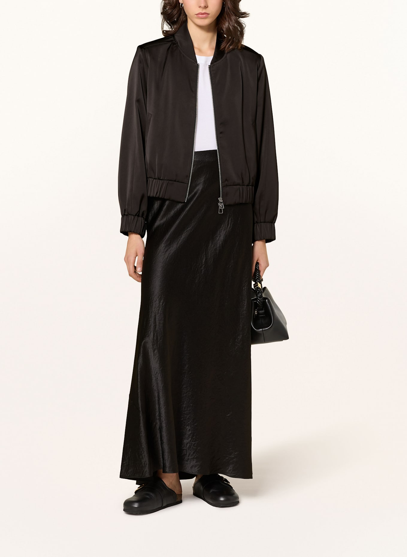 MRS & HUGS Satinblouson: SCHWARZ
