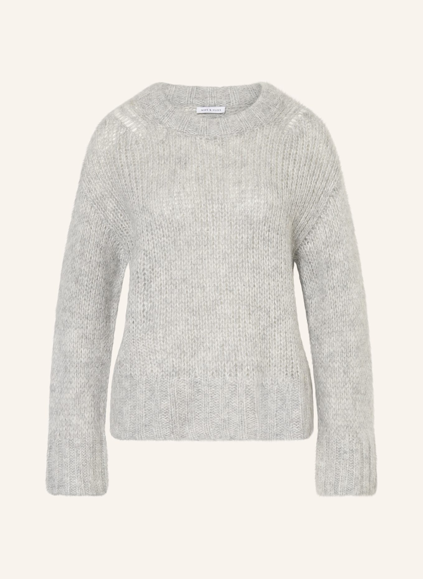 MRS & HUGS Sweater with alpaca: LIGHT GRAY