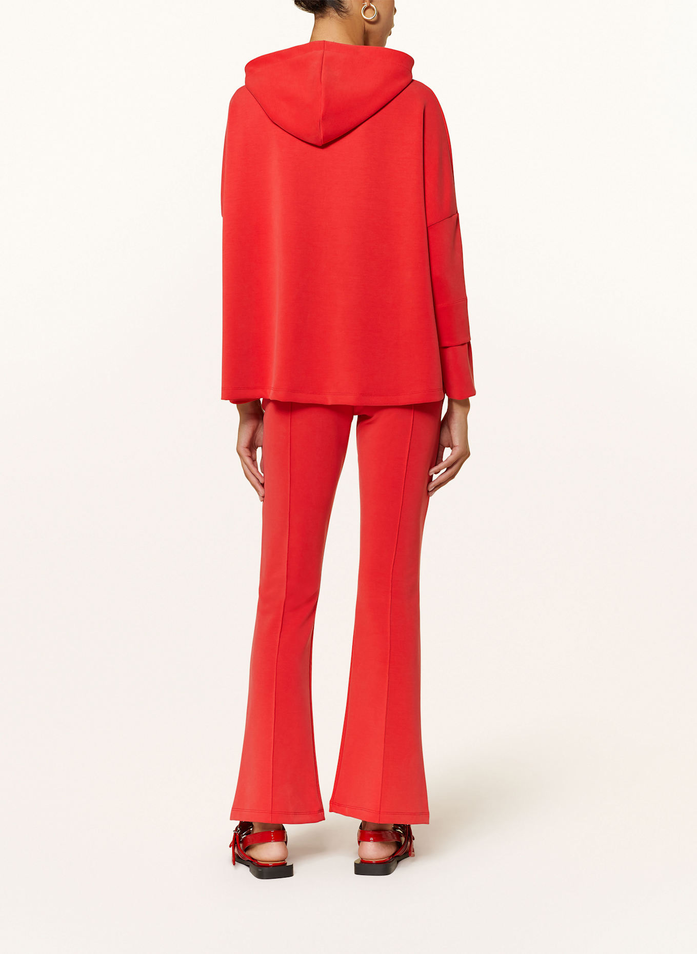 MRS & HUGS Bootcut-Hose aus Jersey: ROT