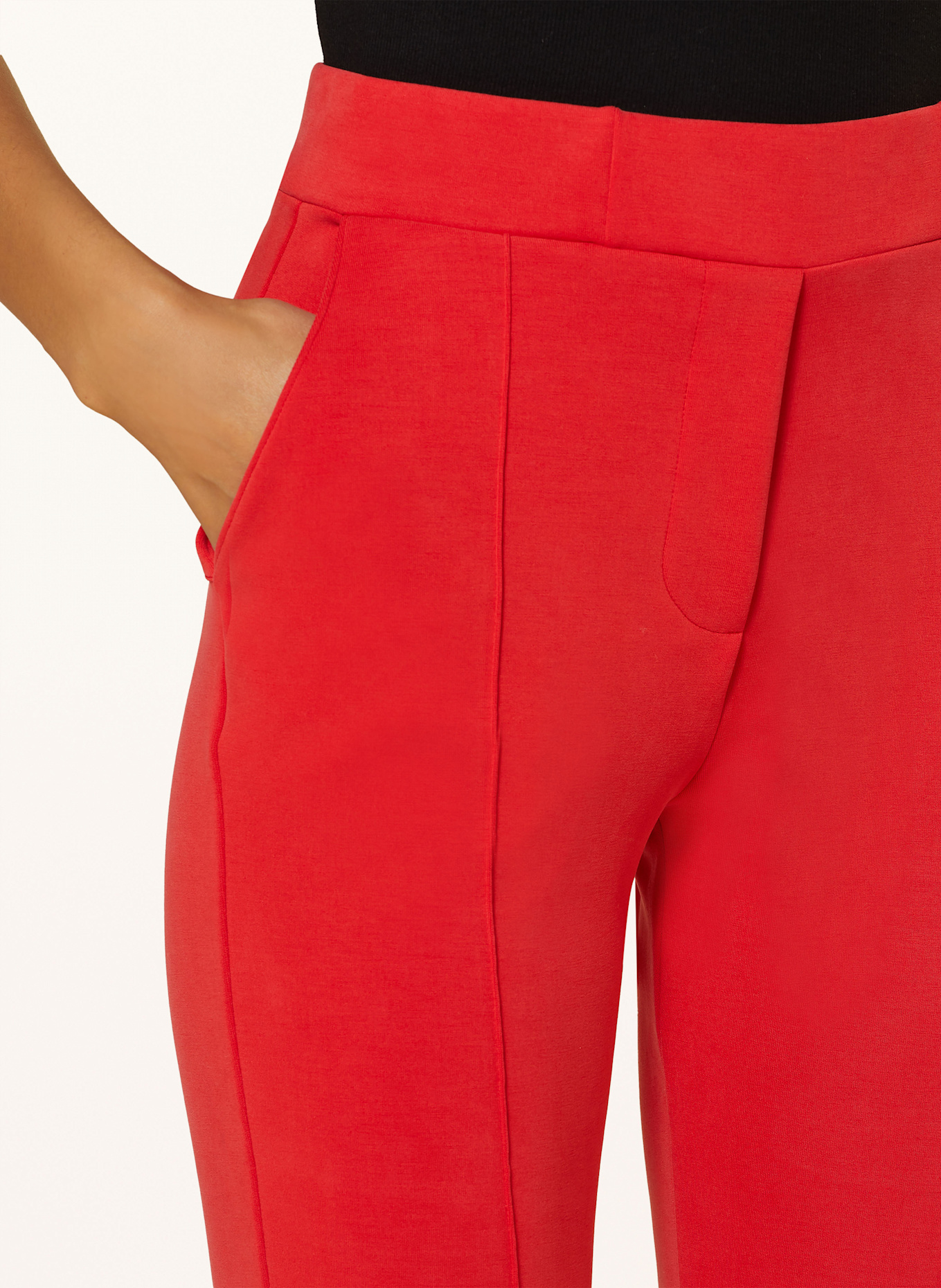 MRS & HUGS Bootcut-Hose aus Jersey: ROT