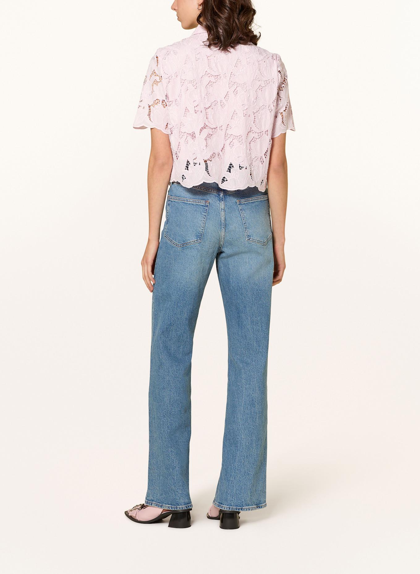 MRS & HUGS Hemdbluse aus Lochspitze: ROSA