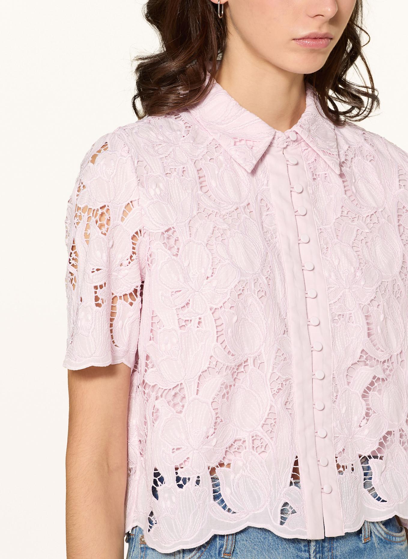 MRS & HUGS Hemdbluse aus Lochspitze: ROSA