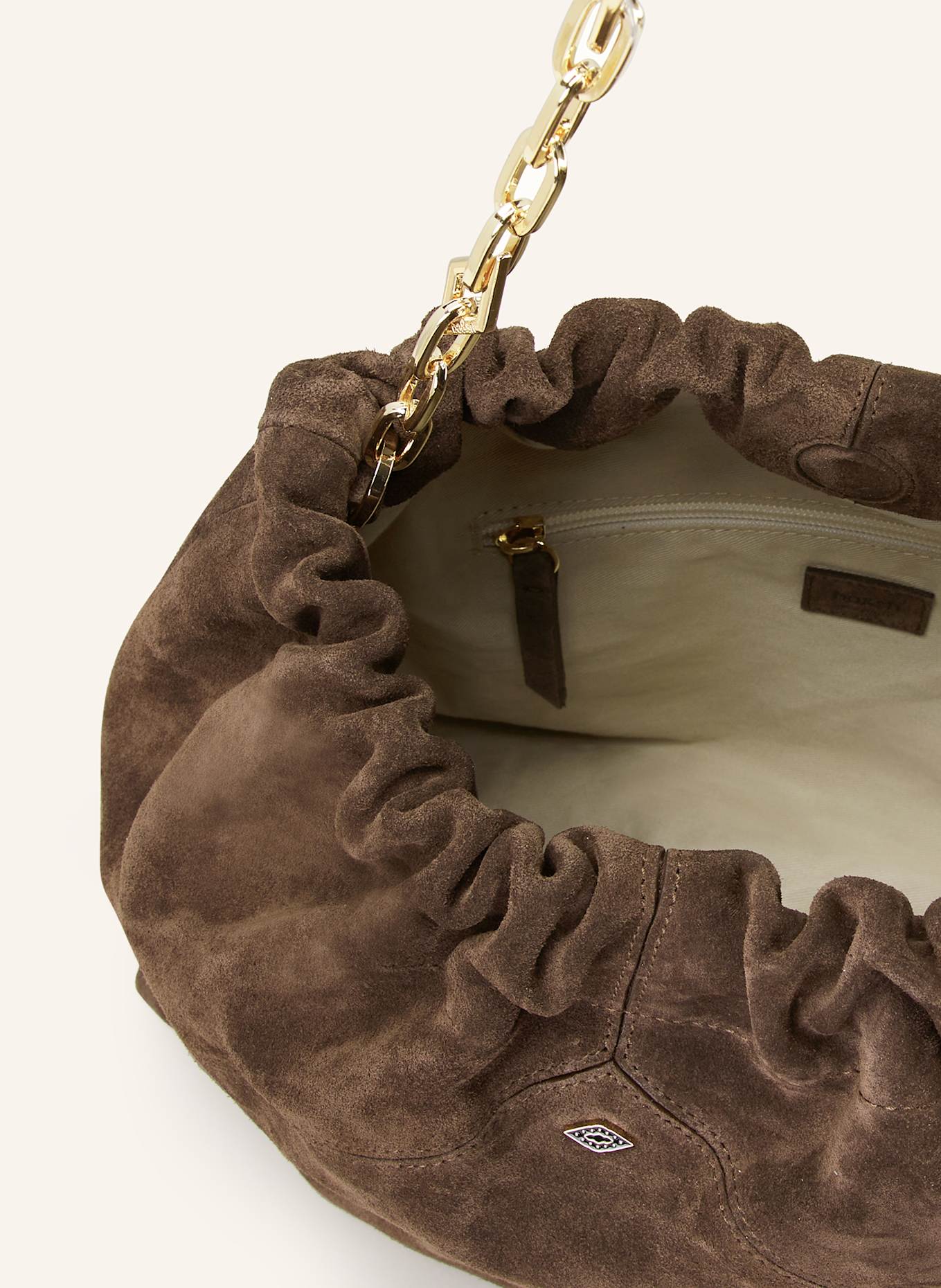 ba&sh Schultertasche JUNE M: DUNKELBRAUN