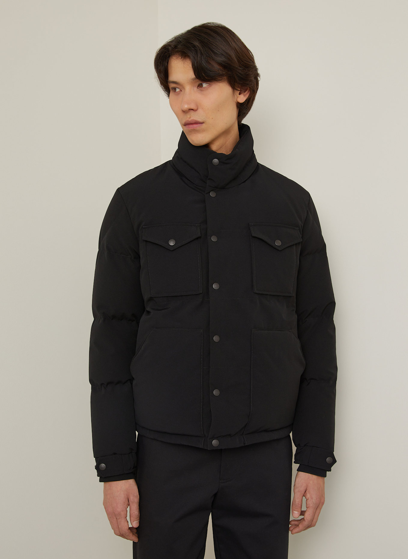 MONCLER Daunenjacke FORNAS mit abnehmbarer Kapuze: SCHWARZ