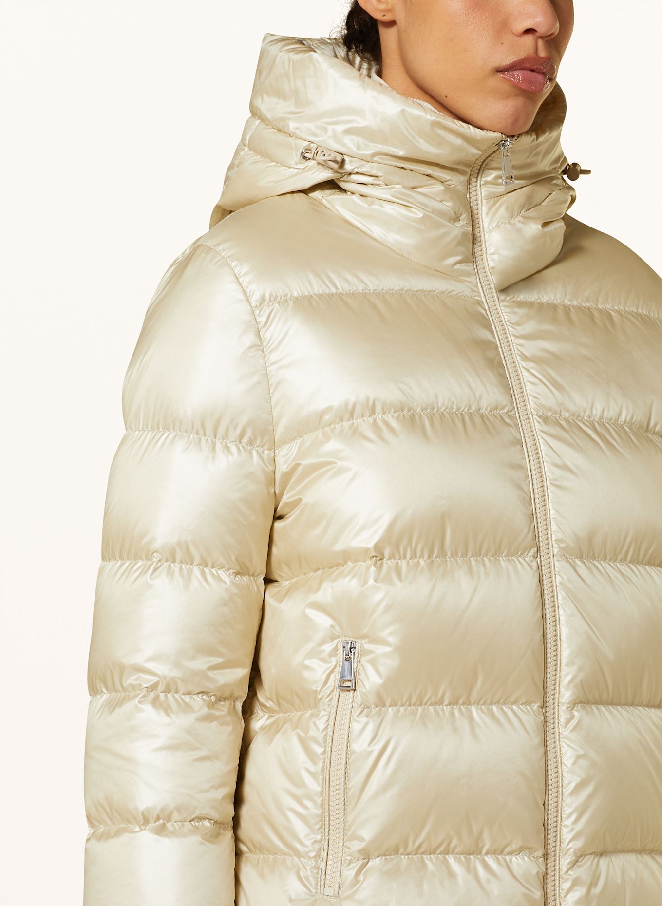 Moncler gold puffer jacket clearance