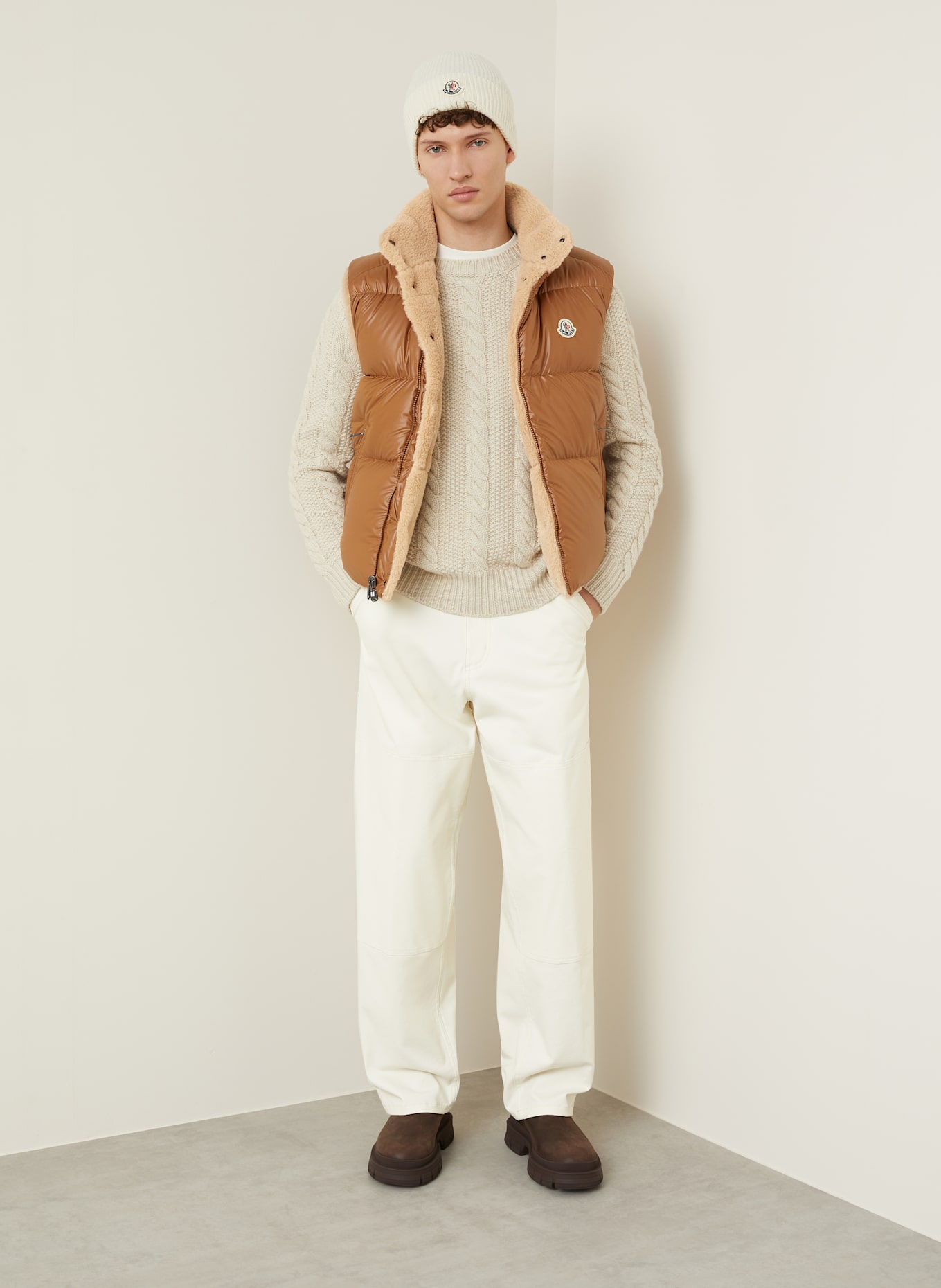 MONCLER Daunenweste COLBRICON: BEIGE