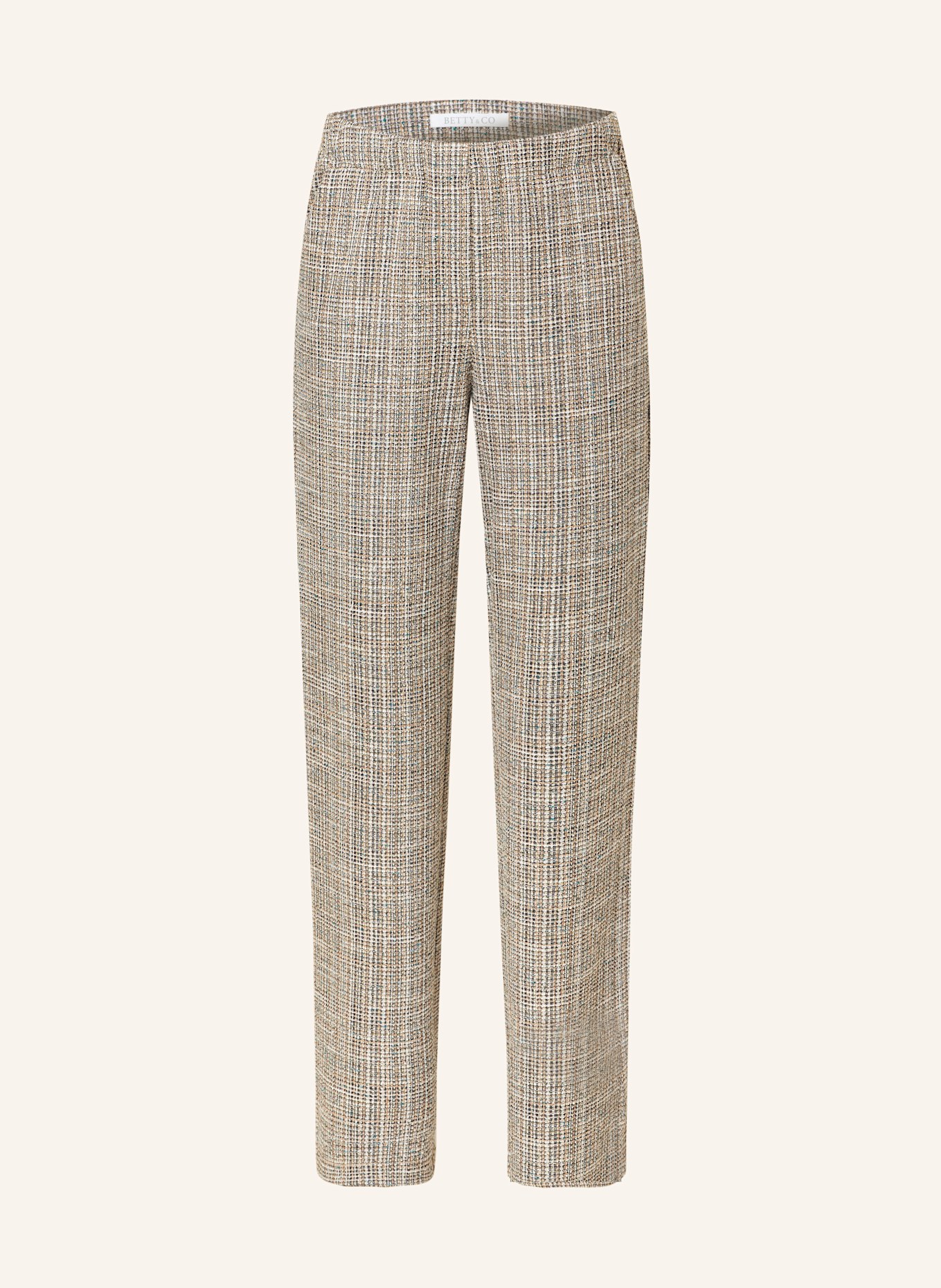 BETTY CO Tweed trousers with glitter thread