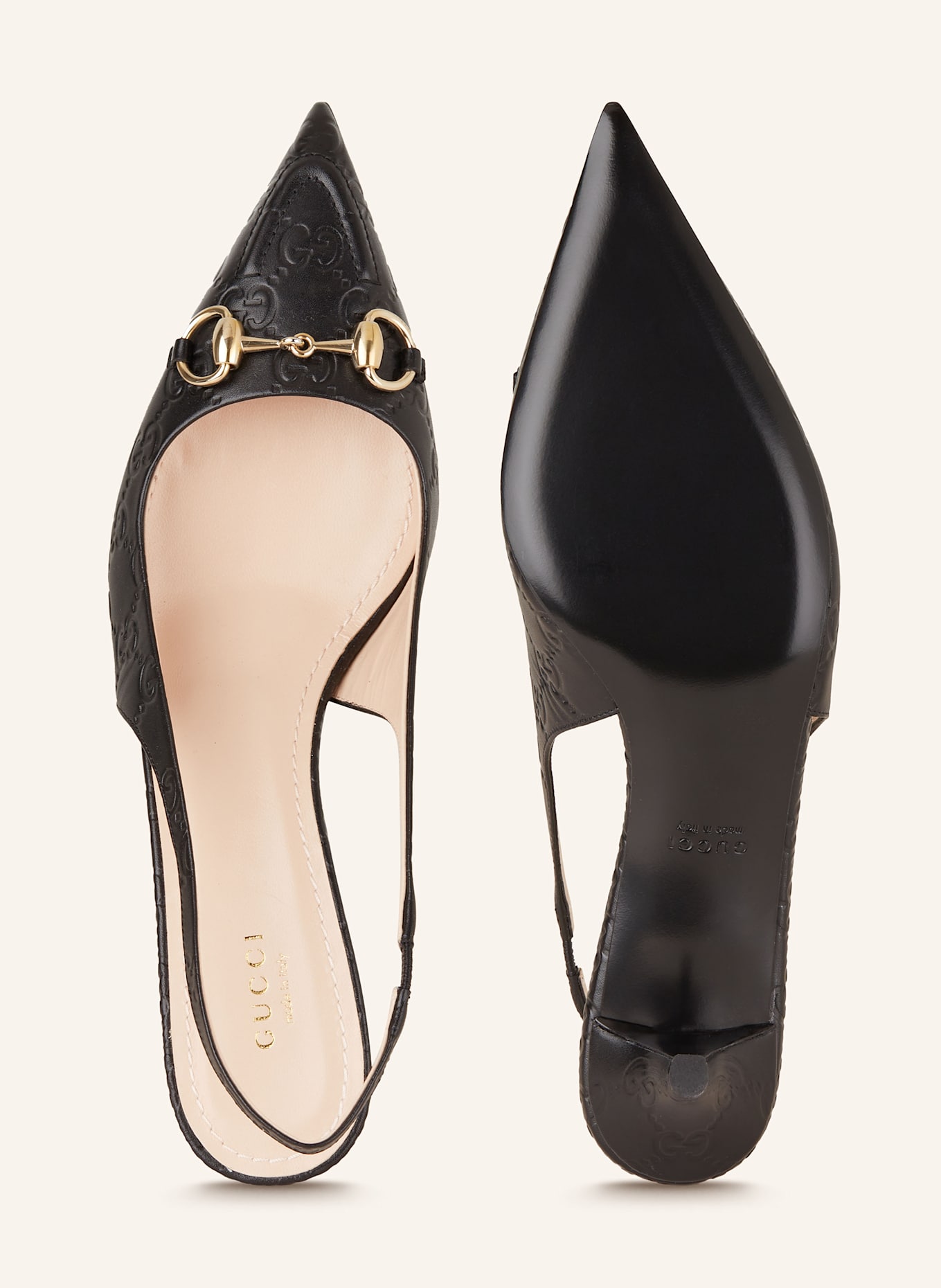 GUCCI Slingpumps, Farbe: 1000 BLACK/BLACK (Bild 5)