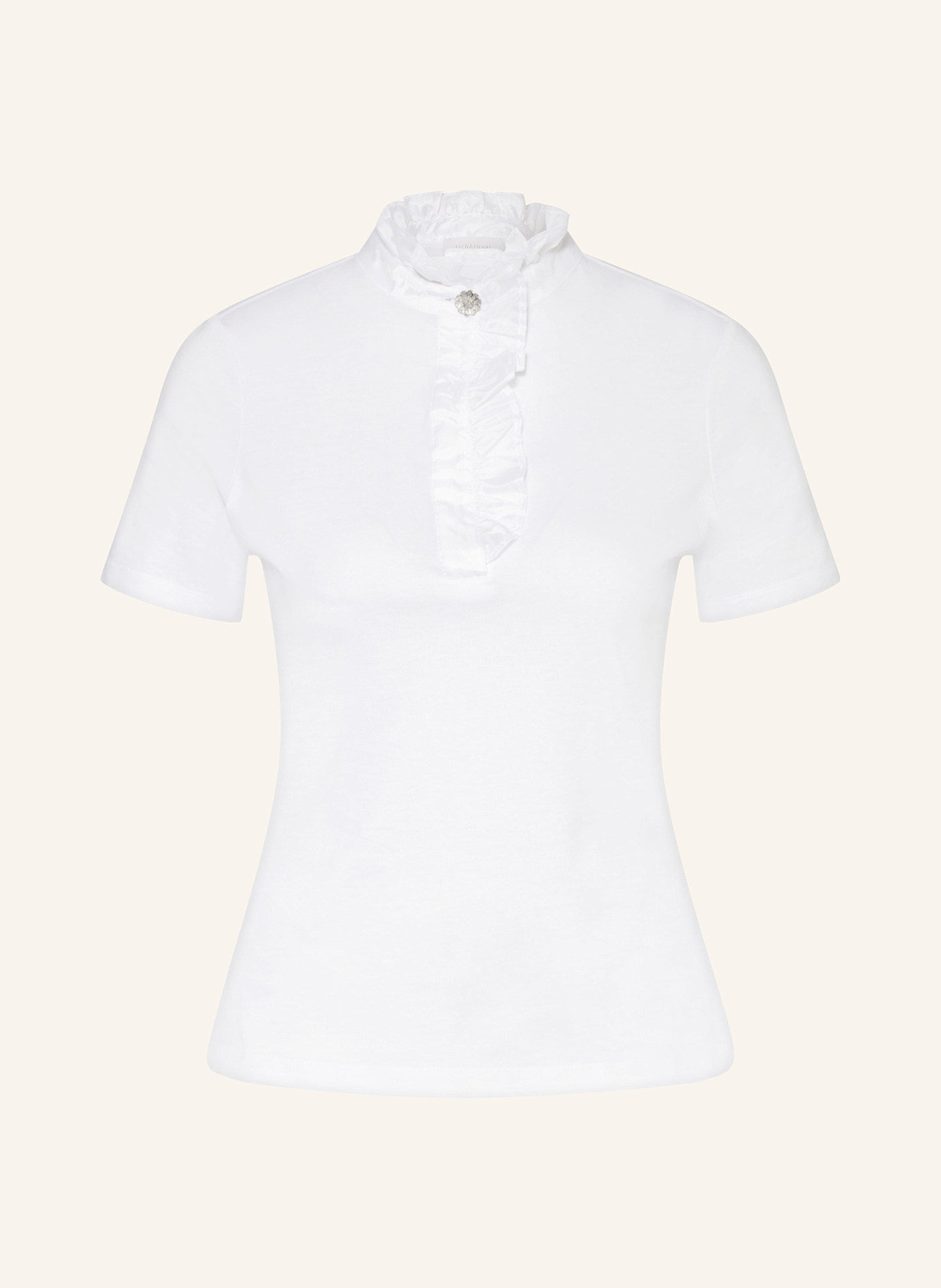 Rich & Royal T-Shirt im Materialmix: WEISS