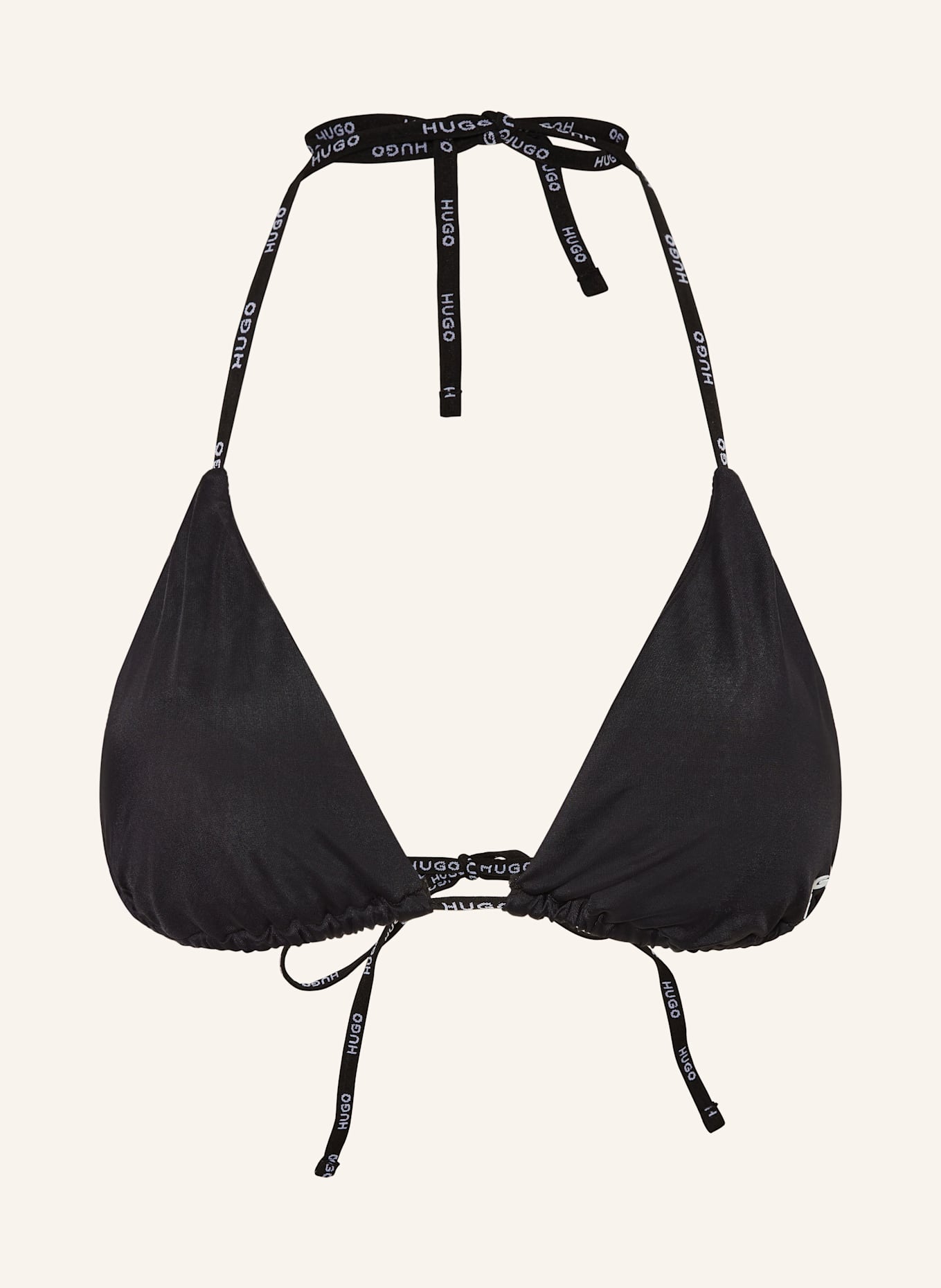 HUGO Triangel-Bikini-Top PURE: SCHWARZ