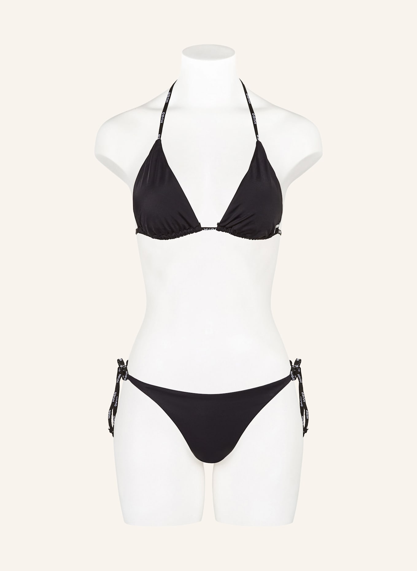 HUGO Triangel-Bikini-Top PURE: SCHWARZ