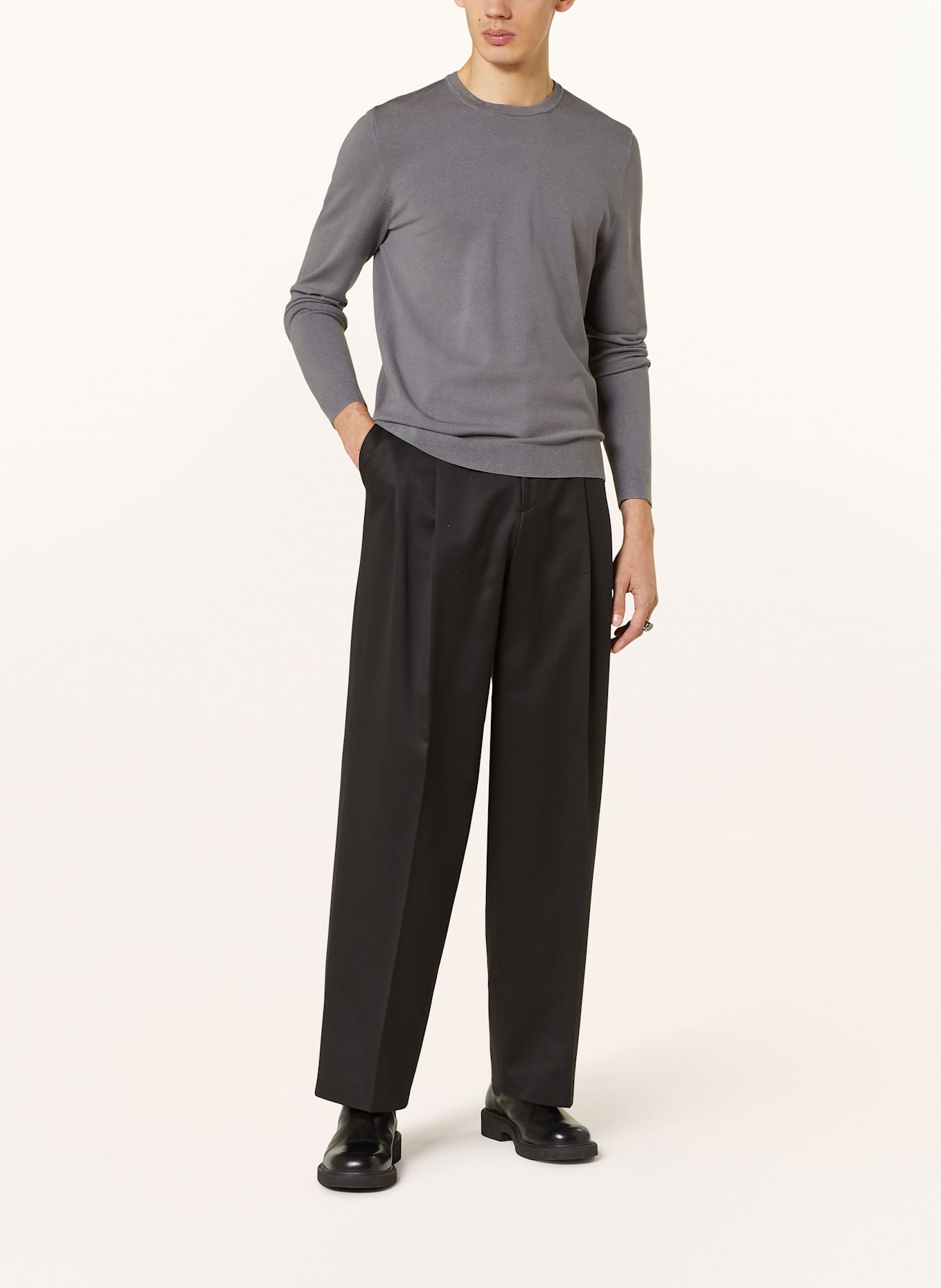 HUGO Pullover SAN CODY: GRAU